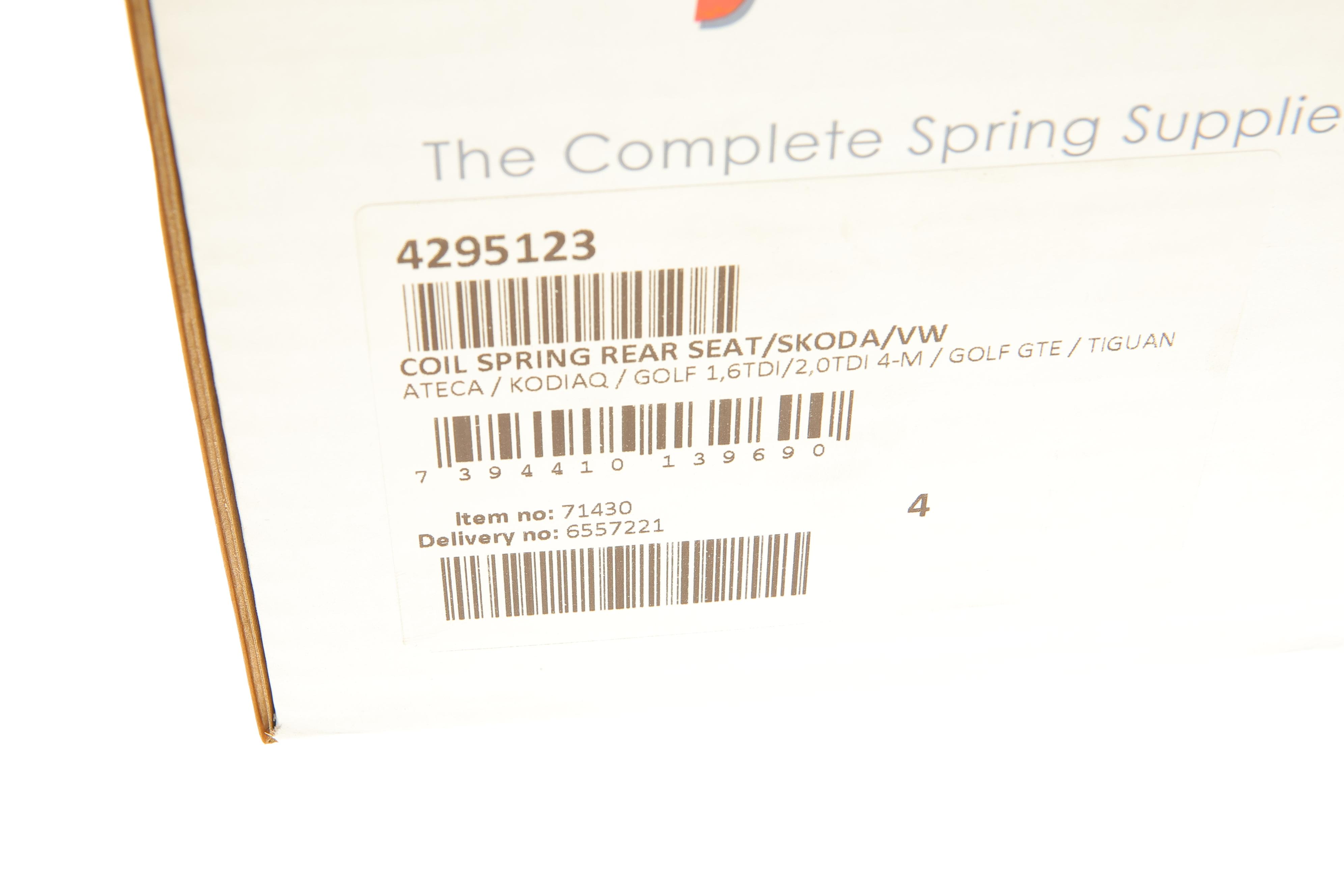 Пружина (задня) VW Golf VII 1.4GTE/1.6TDI/2.0TDI 13-20 (хетч./унив.)/Tiguan 1.4TSI/2.0TSI 16- (SUV)