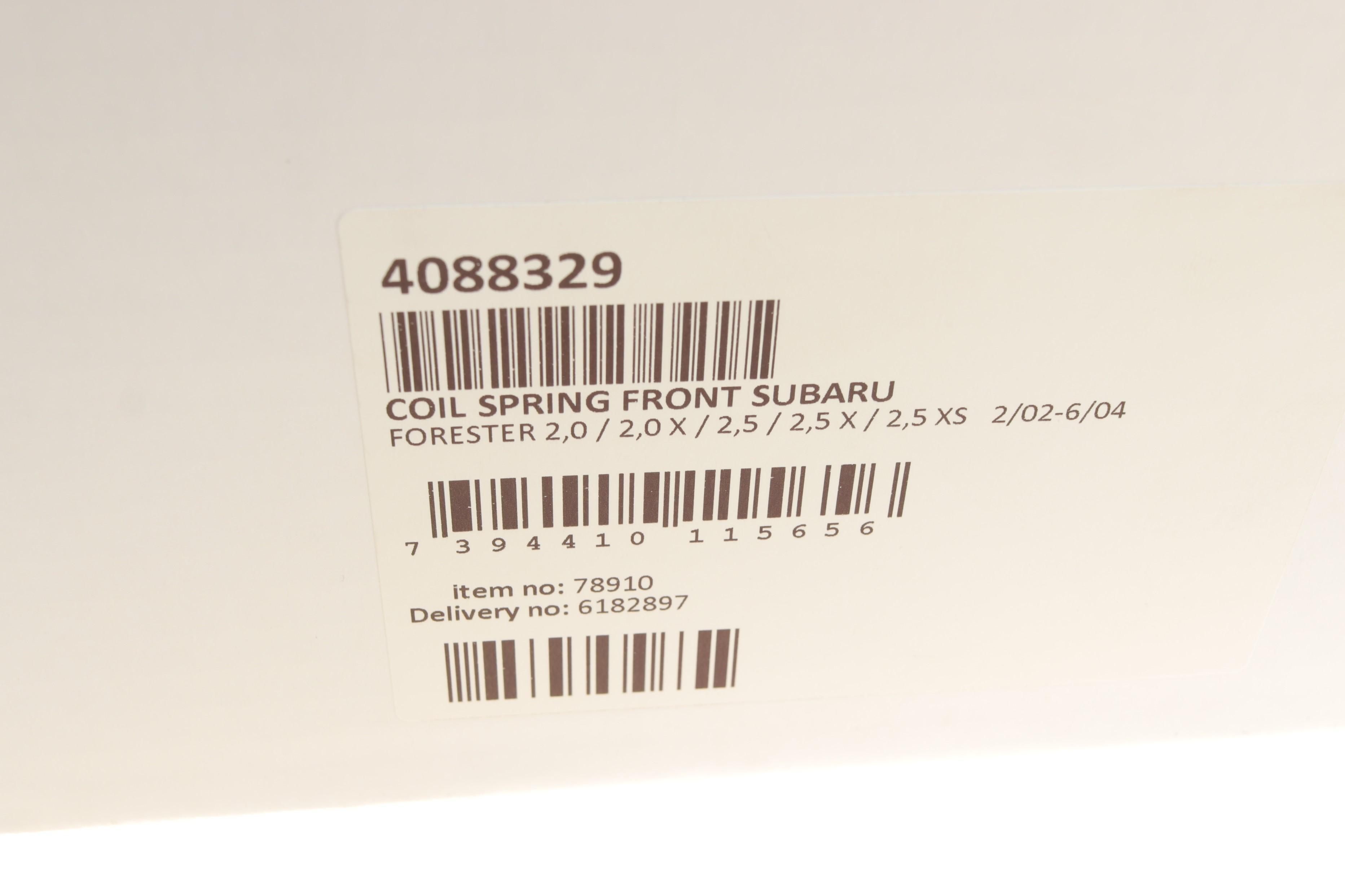 Пружина (передня) Subaru Forester 2.0 AWD/2.0 S Turbo/2.5 AWD 02-04 (SUV) (крім осн: Hunter)