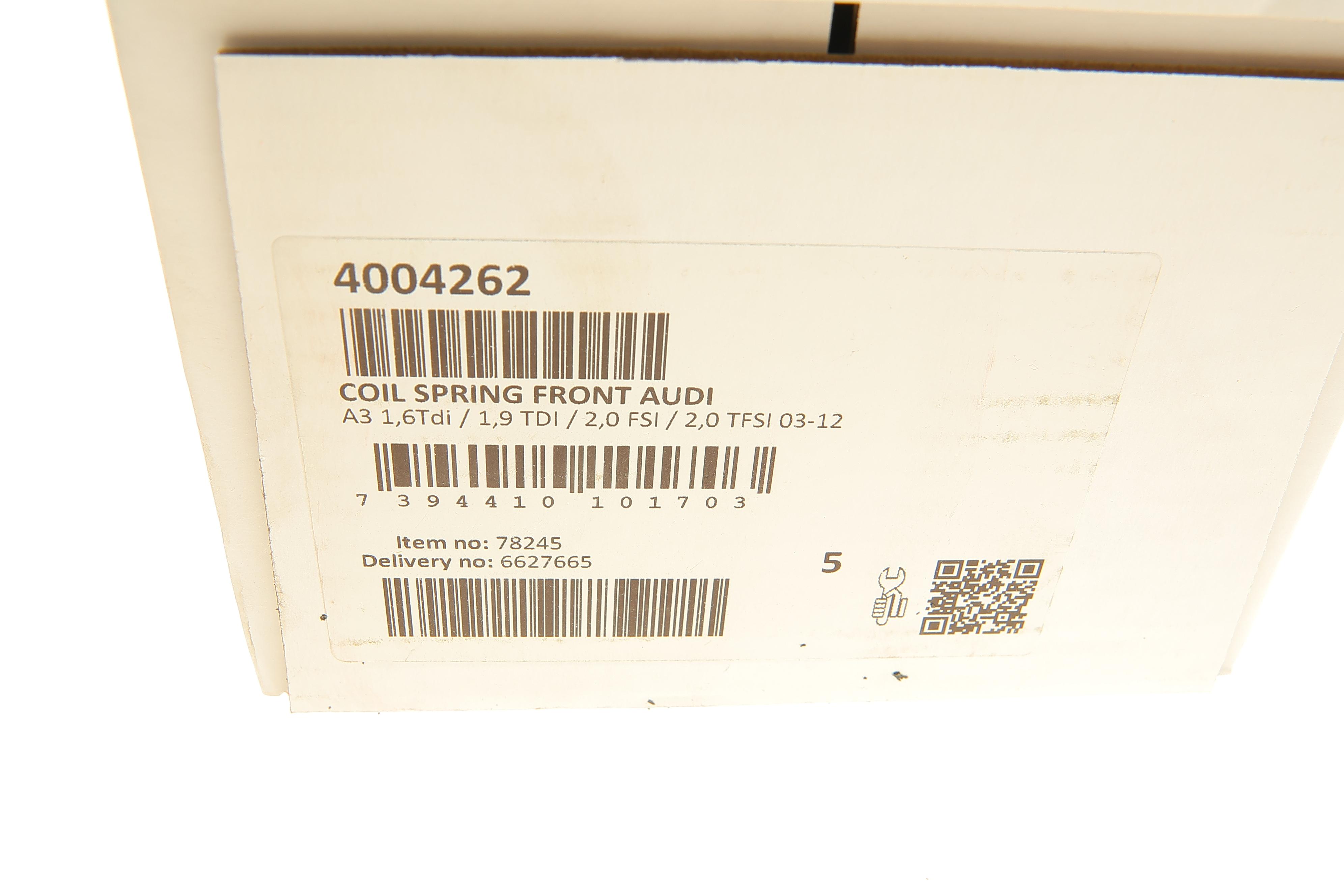 Пружина (передня) Audi A3 1.6TDI/1.9TDI/1.8-2.0TFSI/2.0FSI 03-13 (хетчбек) (без спорт.ход.ч)