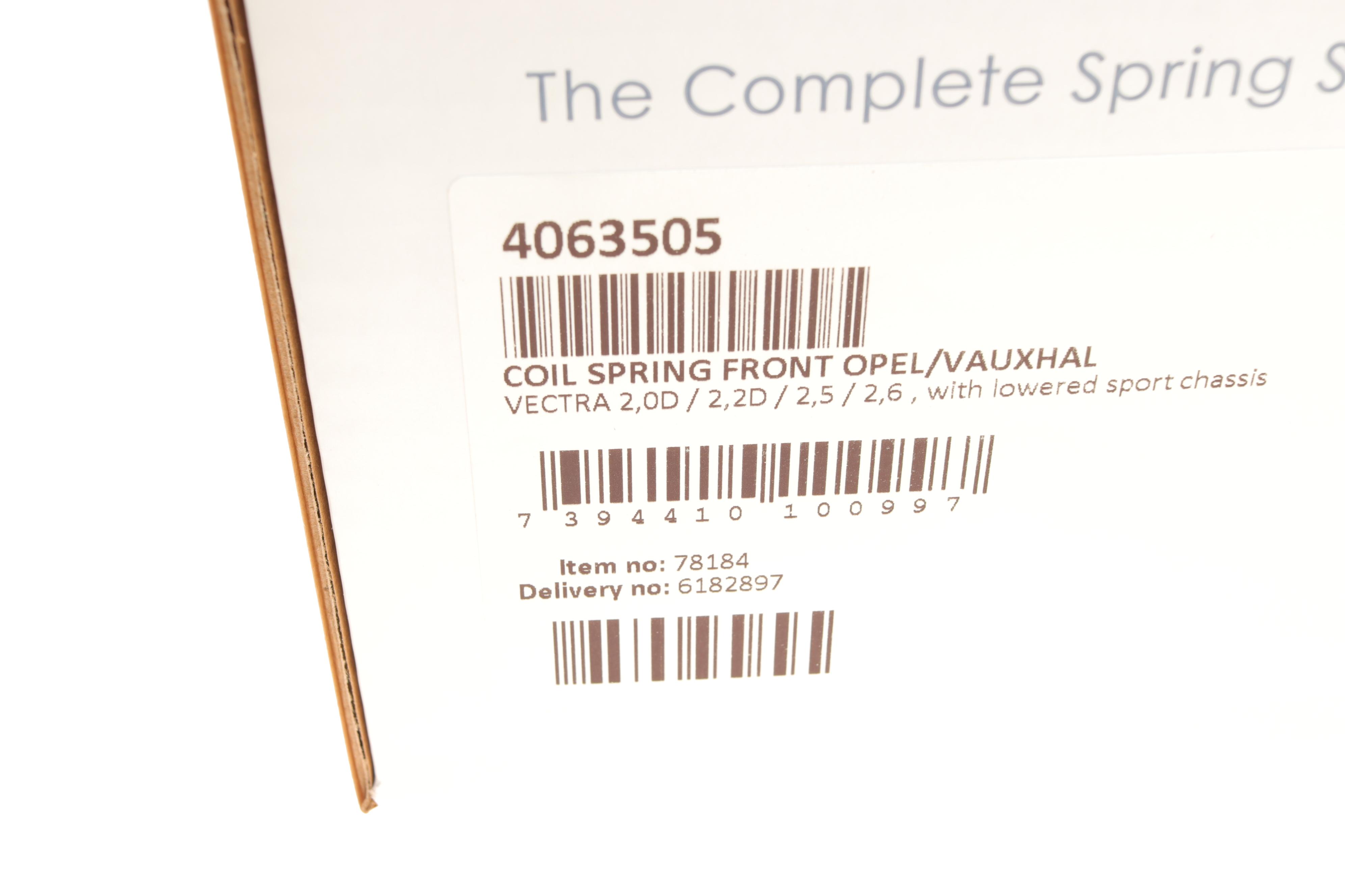 Пружина (передня) Opel Vectra B 2.0-2.2DTI 16V/2.5-2.6i V6 96-03 (нах.зад.ч/седан/ун) (з низк.ход.ч)