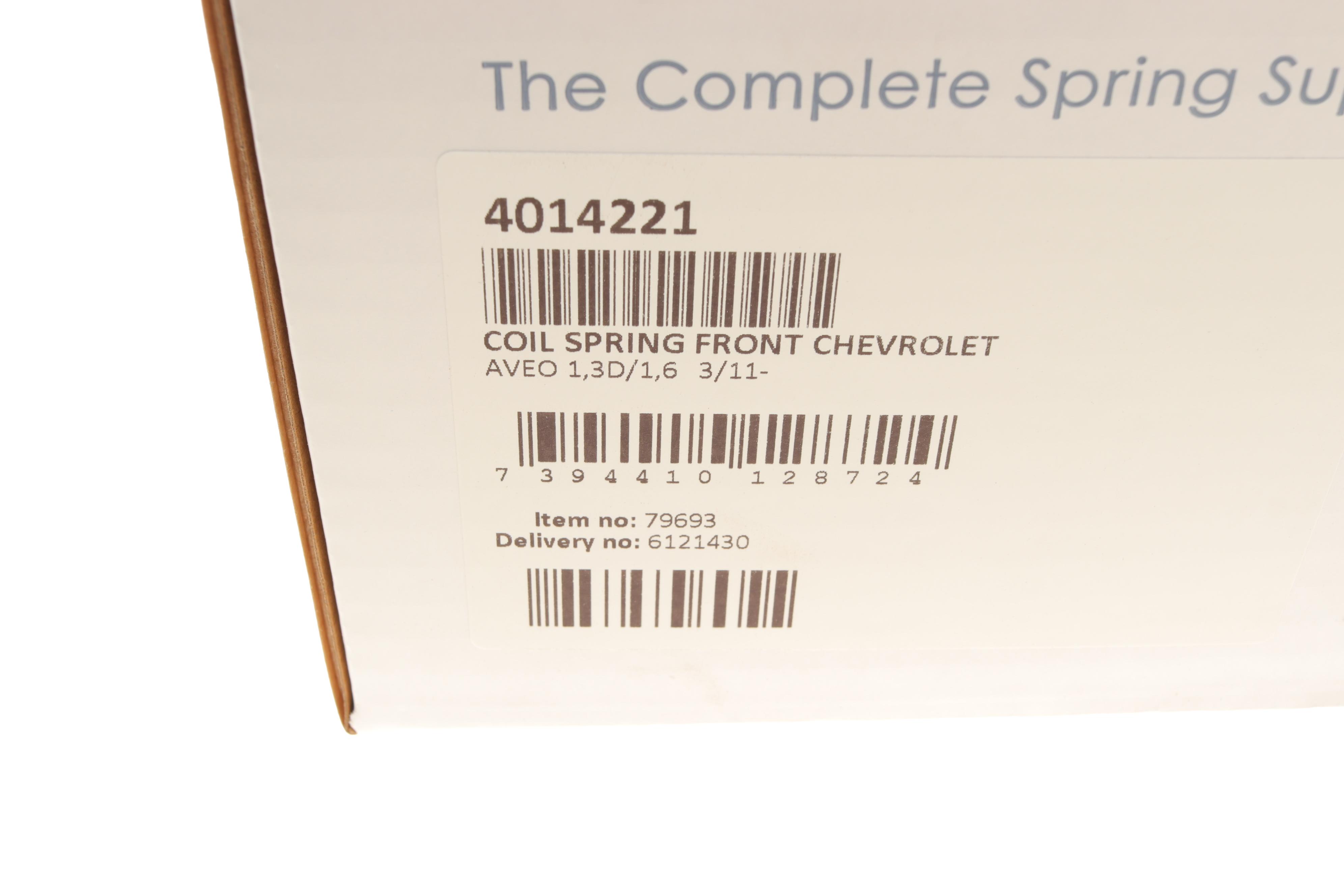 Пружина (передня) Chevrolet Aveo 1.3D 11-15/1.6 11- (нах.зад.частина/седан)