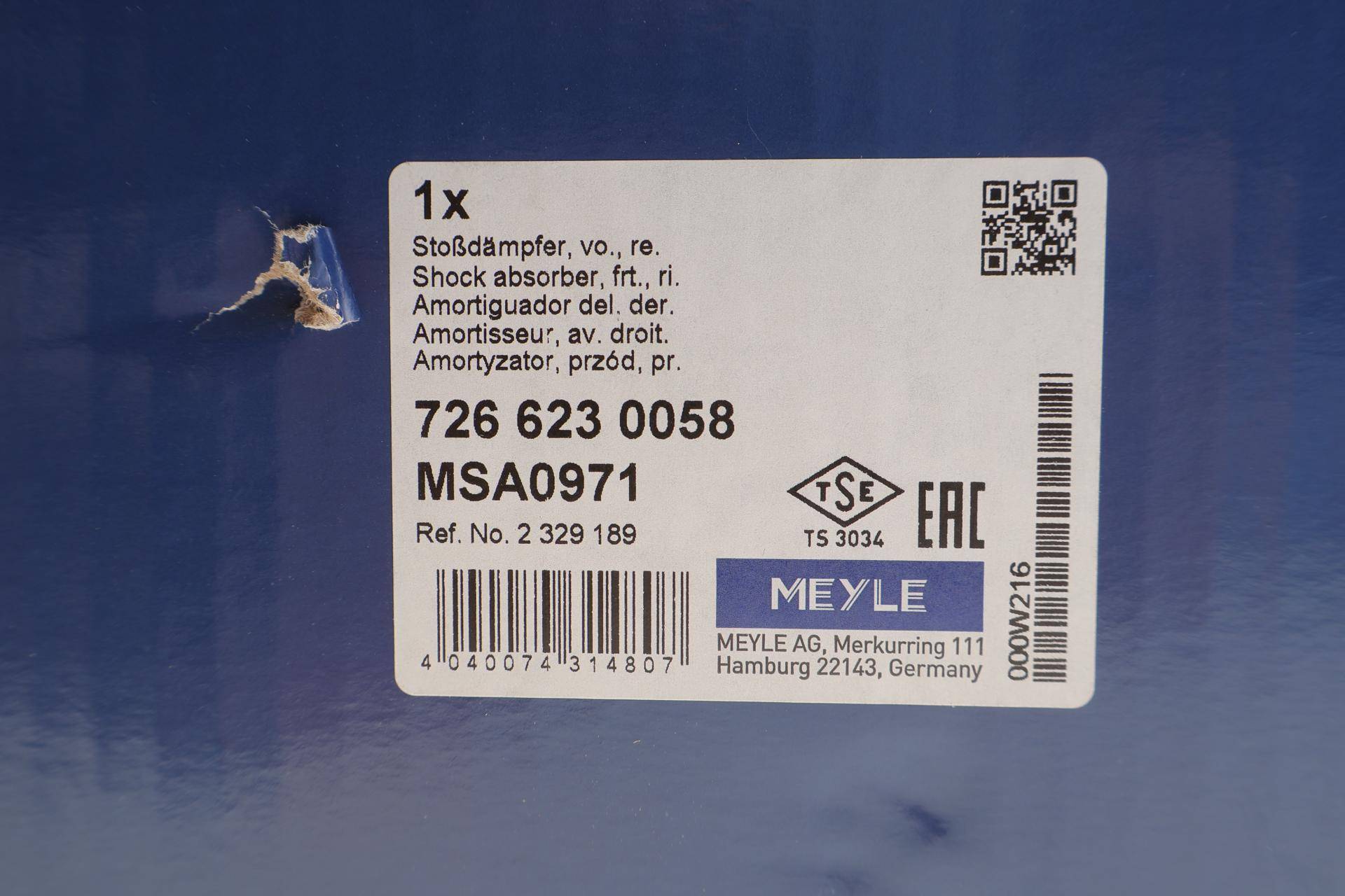 Амортизатор (передній) Ford Fiesta 17- (R)