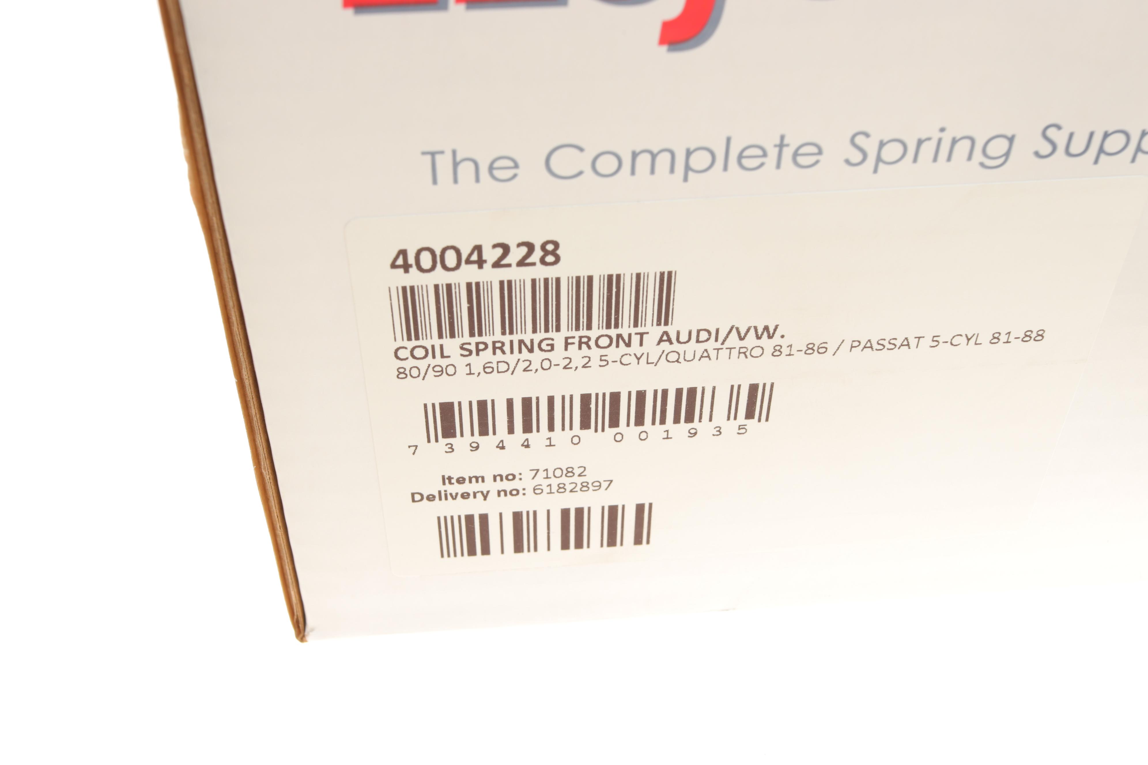 Пружина (передня) Audi 80/90/Coupe 1.6D/TD/2.0-2.2 81-87 (седан/купе) (шасси от 8192280232-)