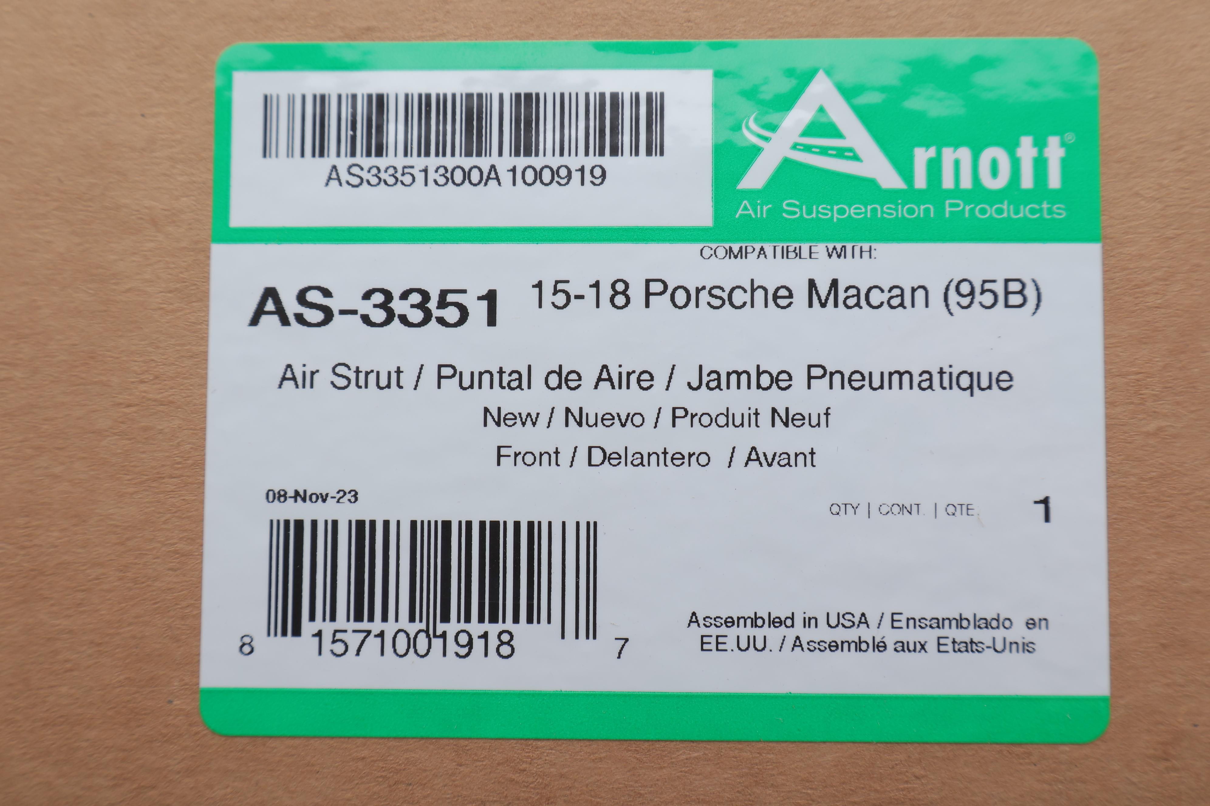 Амортизатор (передній) Porsche Macan 2.0/3.0/3.6 14- (пневмо)