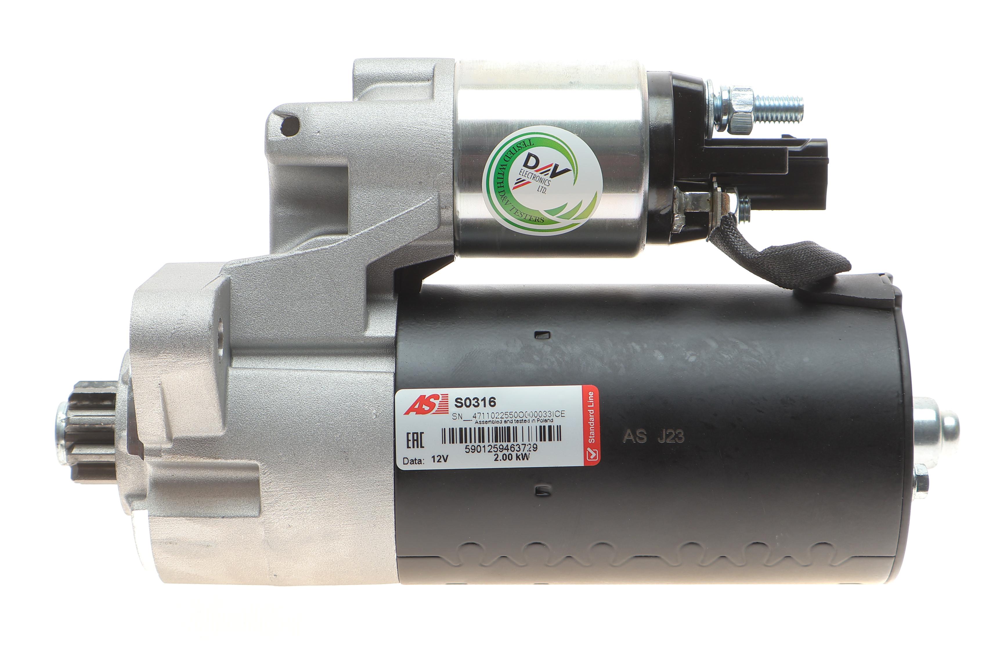 Стартер Audi Q7/VW Touareg 3.0 TDI 04-18 (12V/2kw) (z=9)