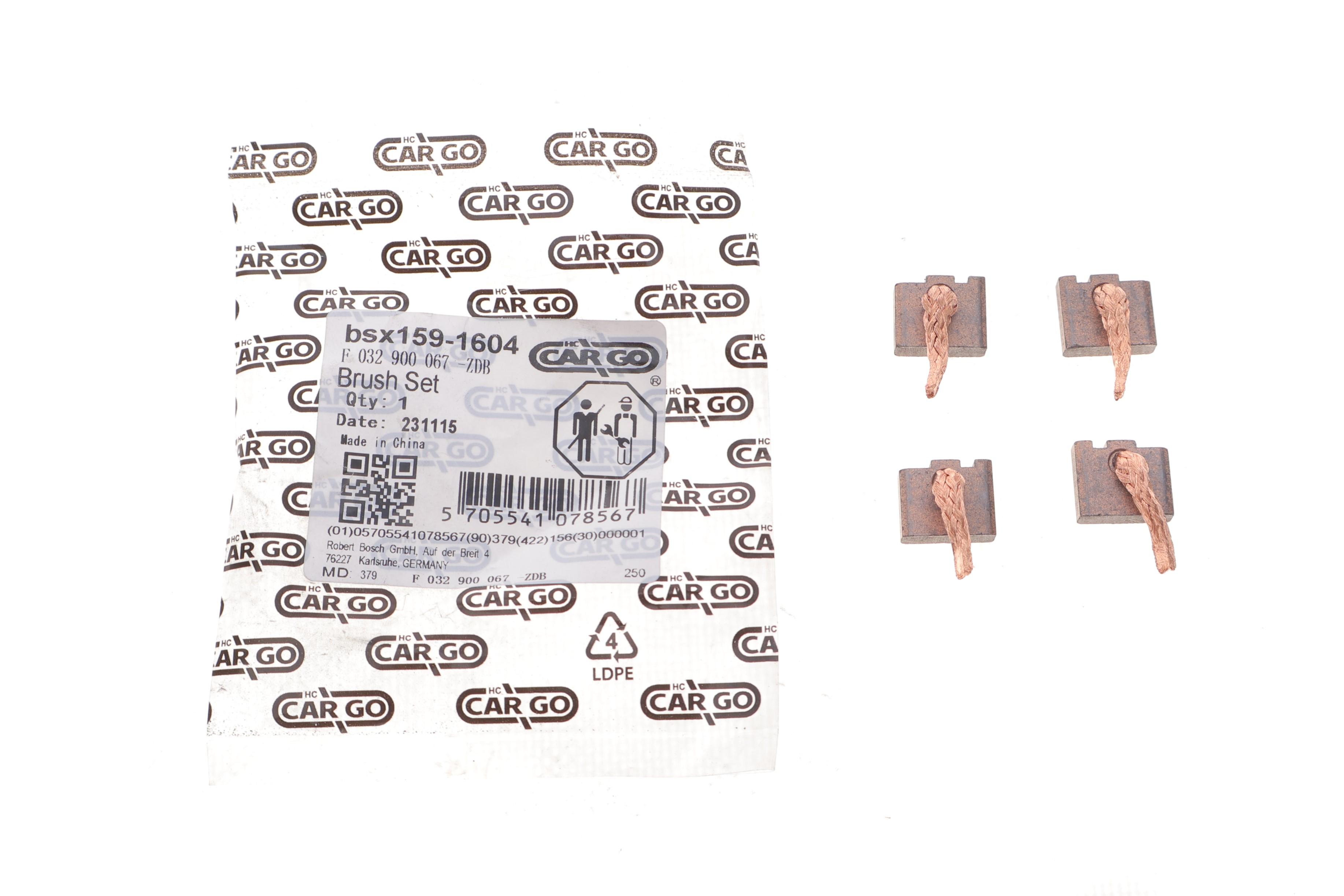 Щітки стартера Fiat Doblo 1.9 D = BSX159-1604