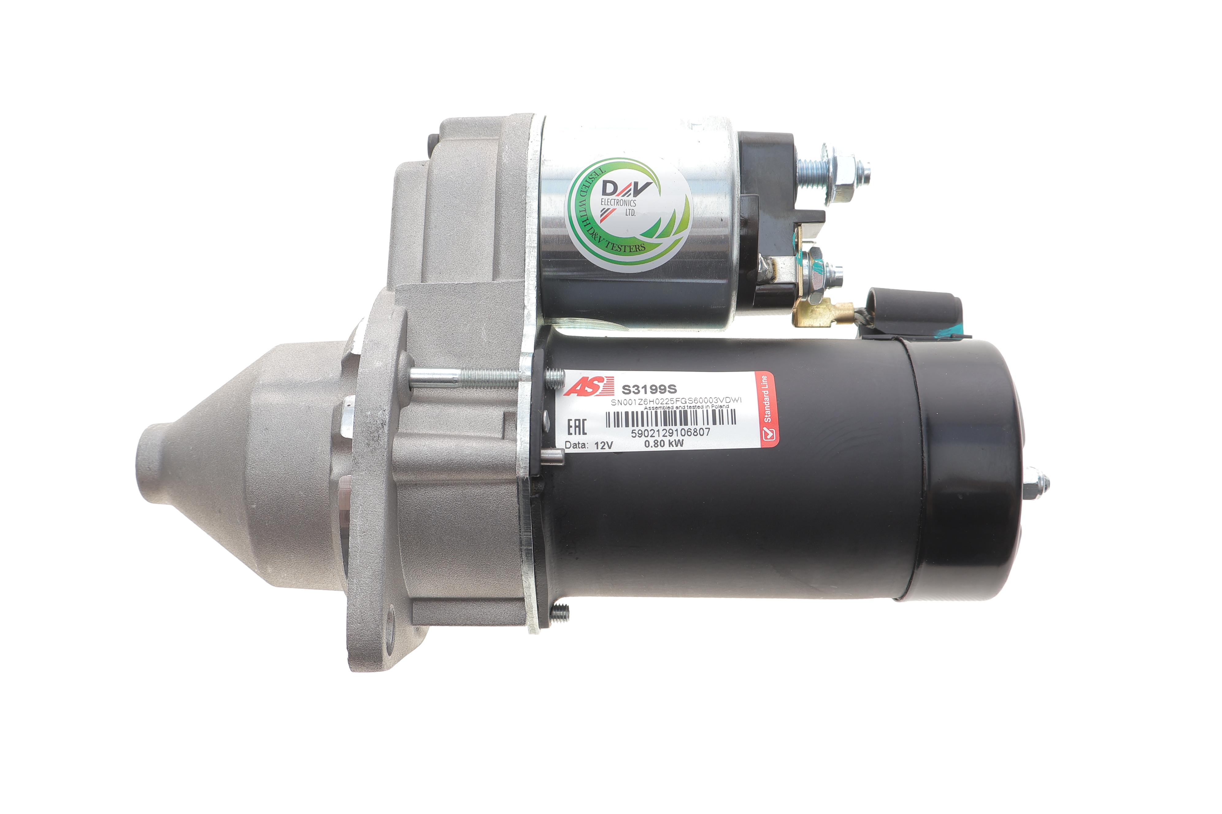 Стартер VW Caddy 1.6 96-00/Skoda Felicia 1.3/1.6 94-01 (0.8kw) (z=9)