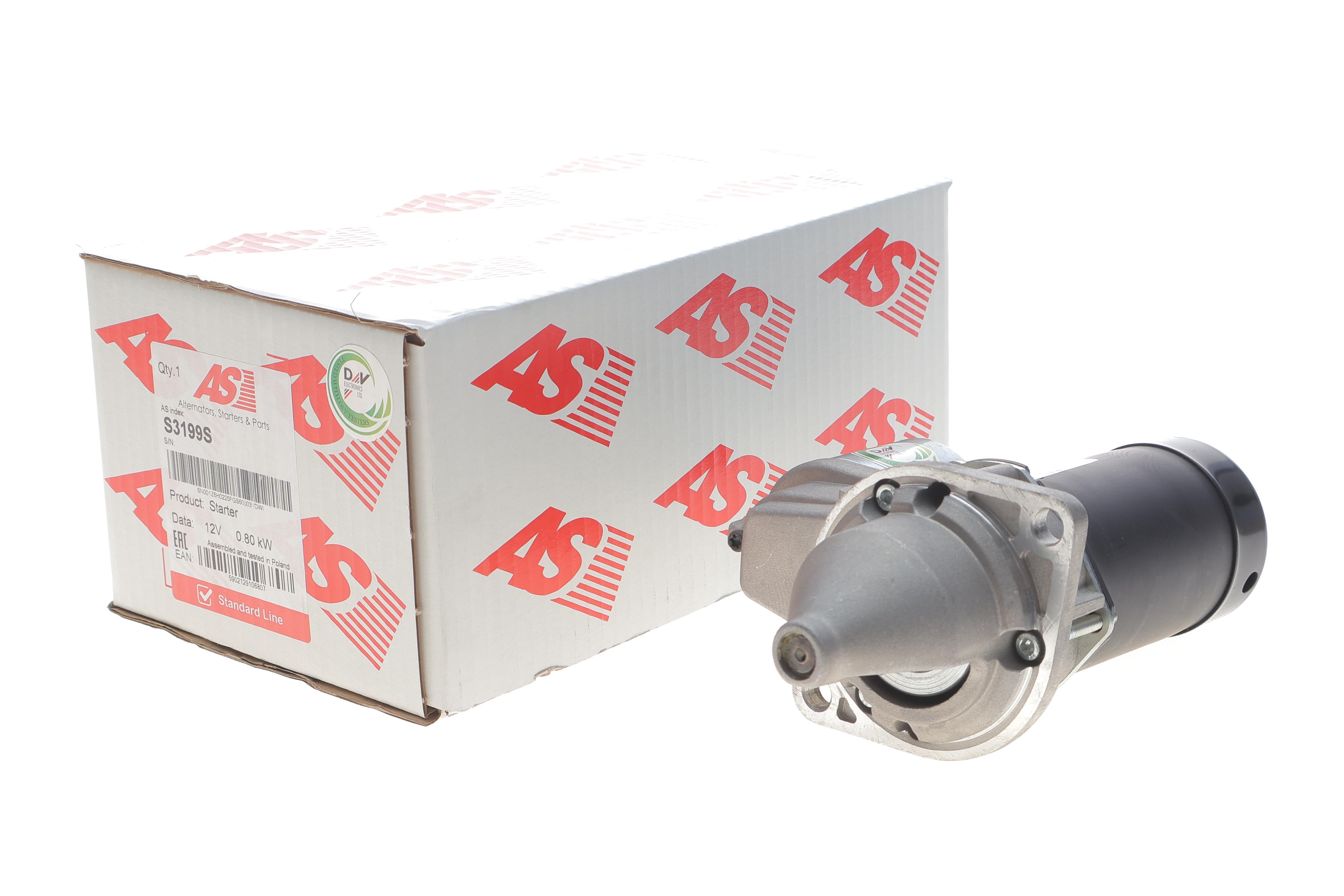 Стартер VW Caddy 1.6 96-00/Skoda Felicia 1.3/1.6 94-01 (0.8kw) (z=9)