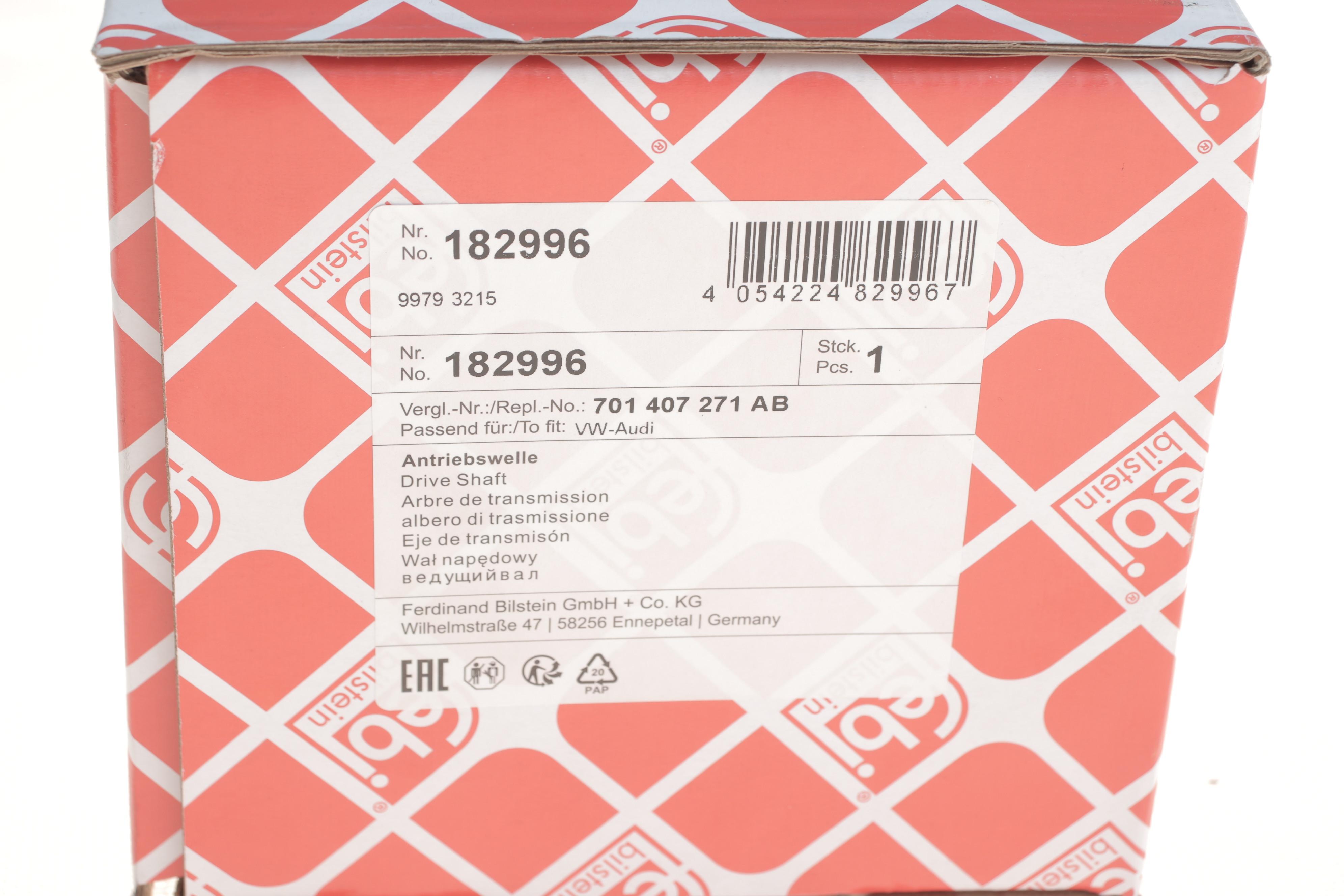 Піввісь (передняя) VW T4 90-03 (L) (38x535)