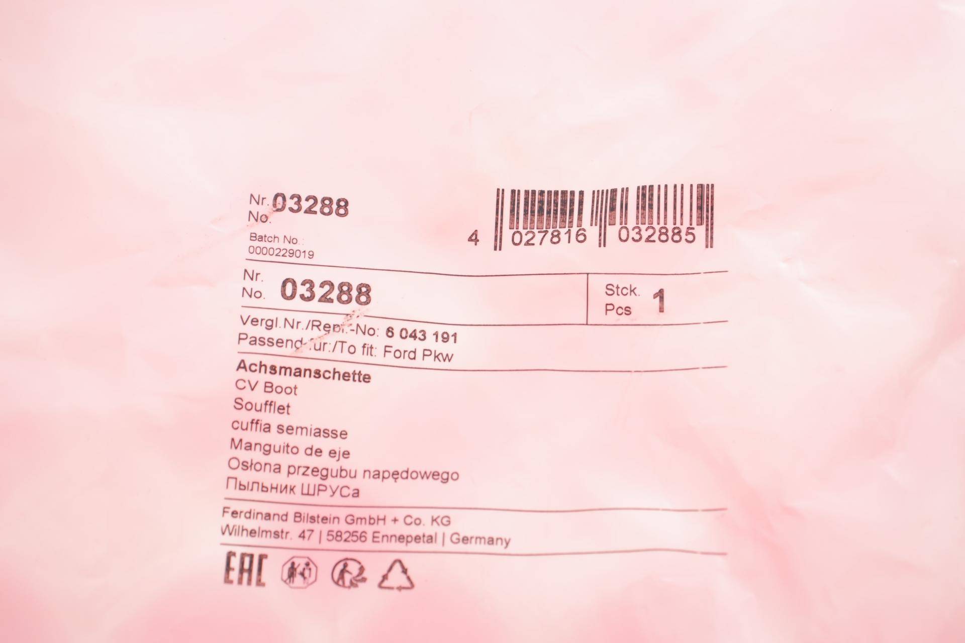 Пильник ШРКШ (зовнішній) Ford Fiesta/Escort 77-02 (22x78x103mm)