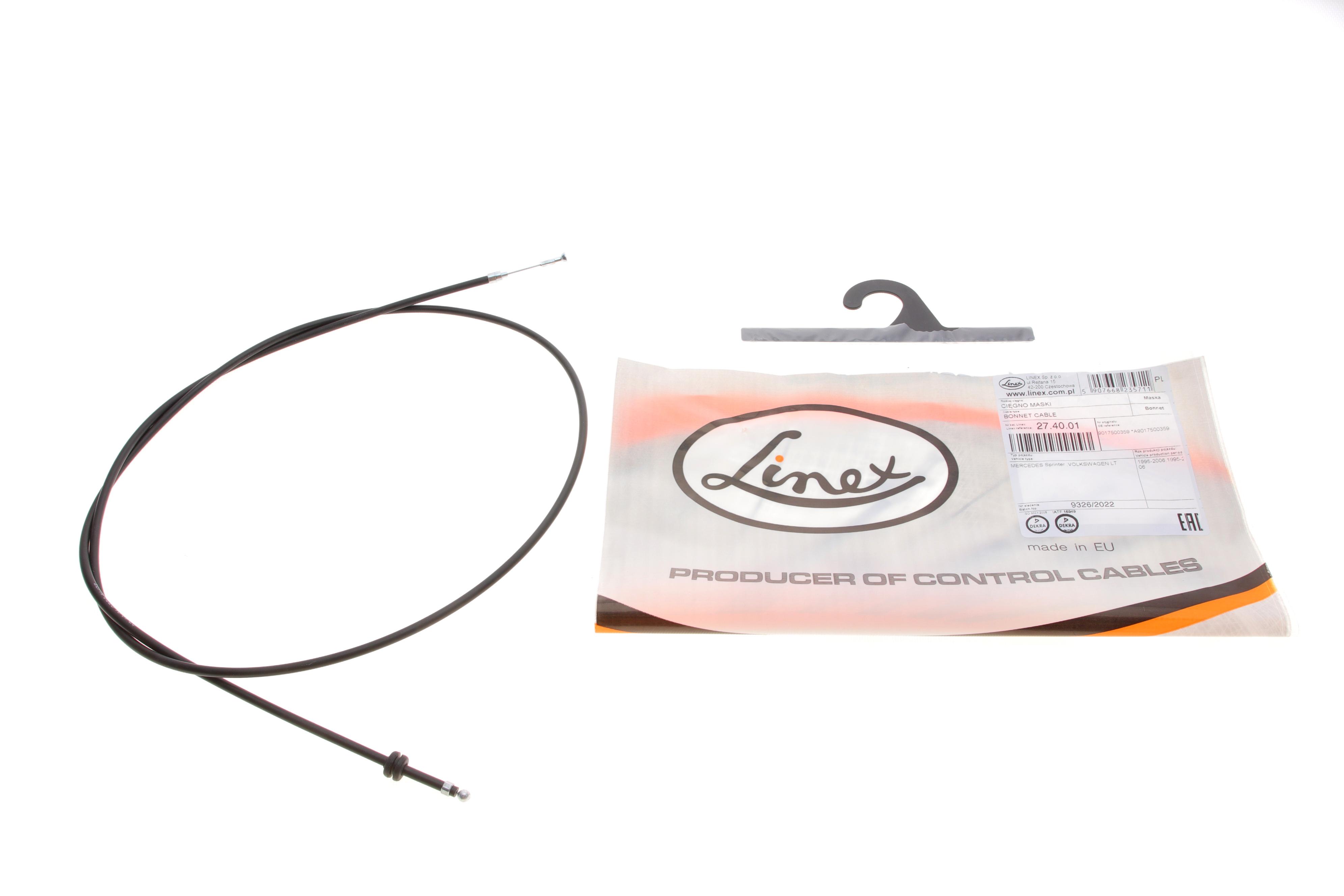 Трос капоту MB Sprinter/VW LT 96-06