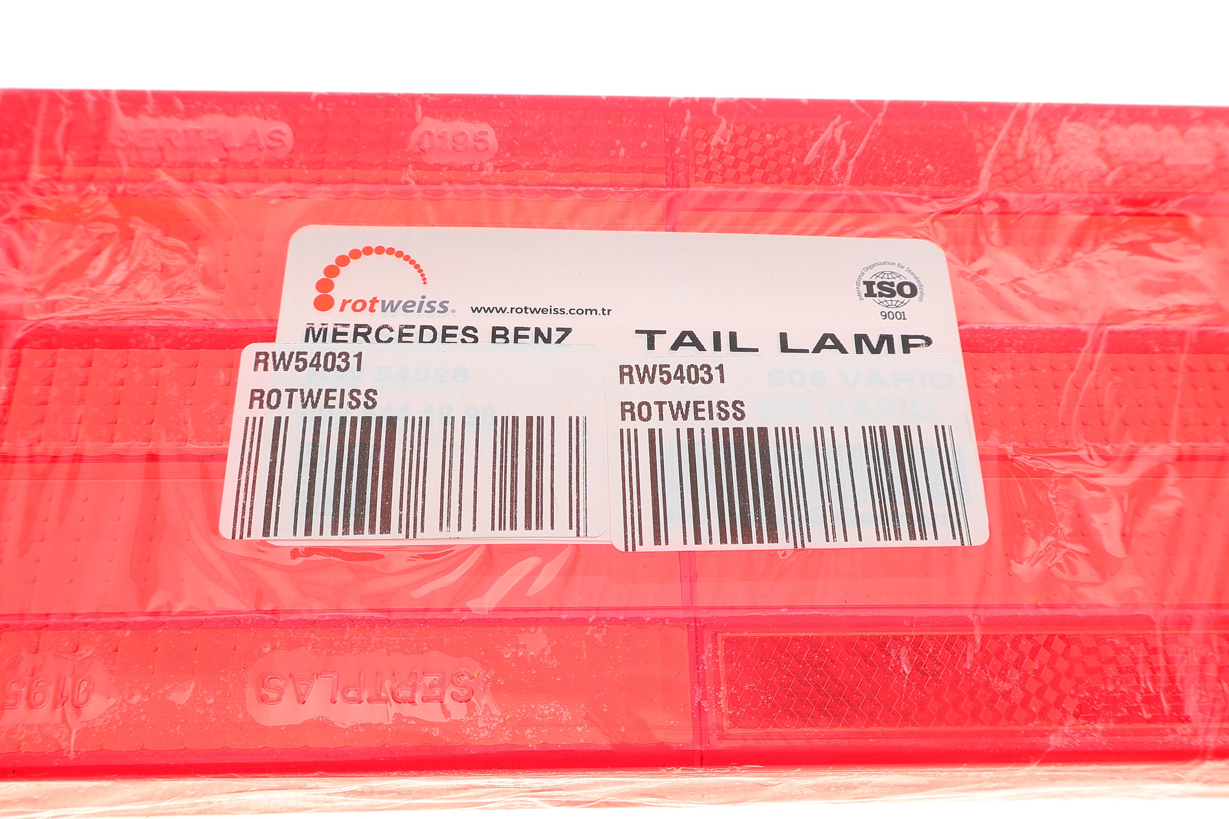 Скло ліхтаря (заднього) MB 609-814D (червоне)