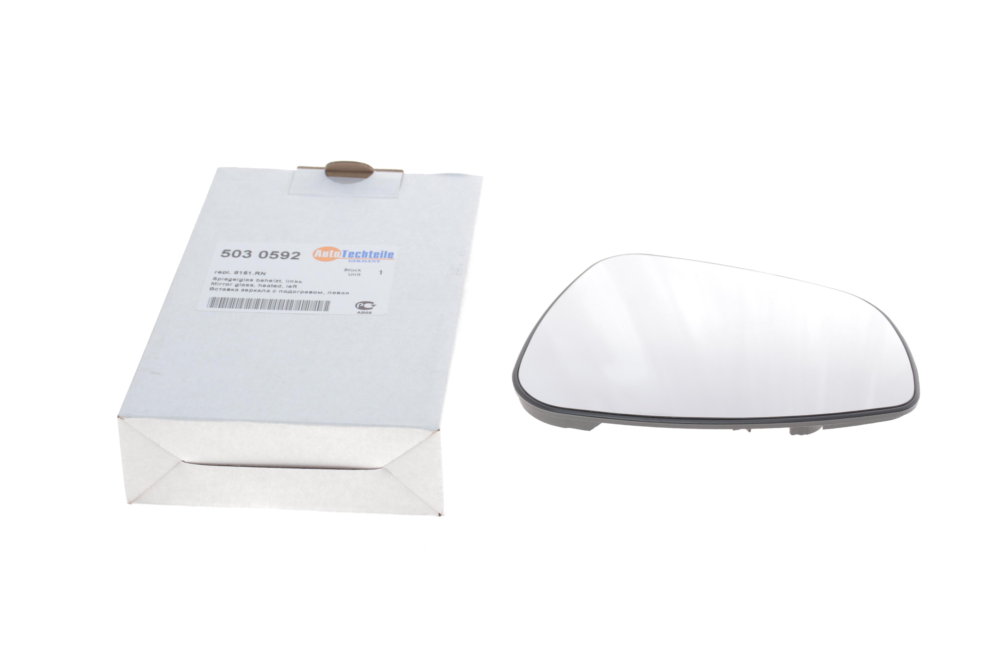 Скло дзеркала (з підігрівом) Citroen C4 09-16 (L)