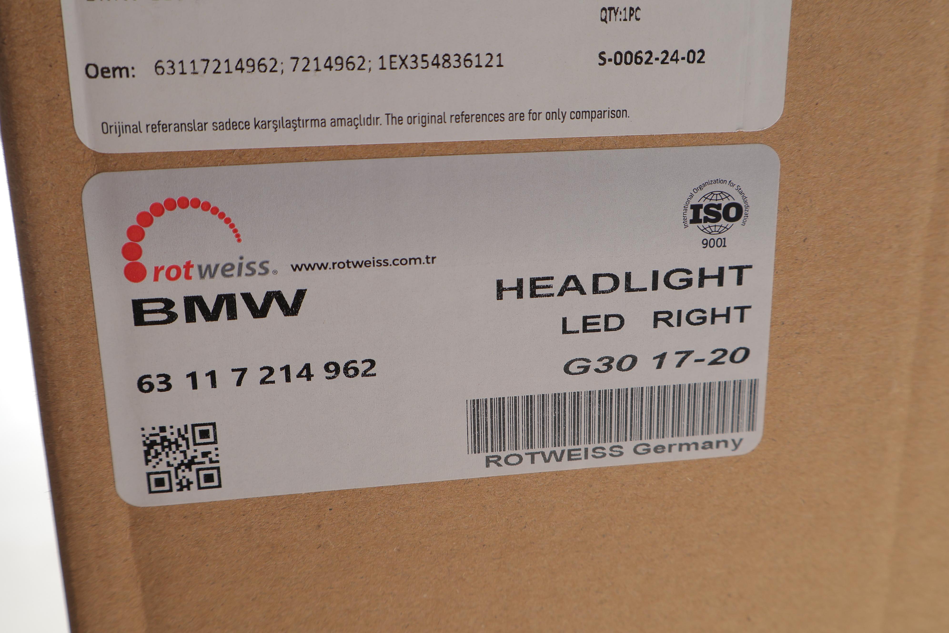 Фара (R) BMW 5 (G30/F90) 16- (LED)