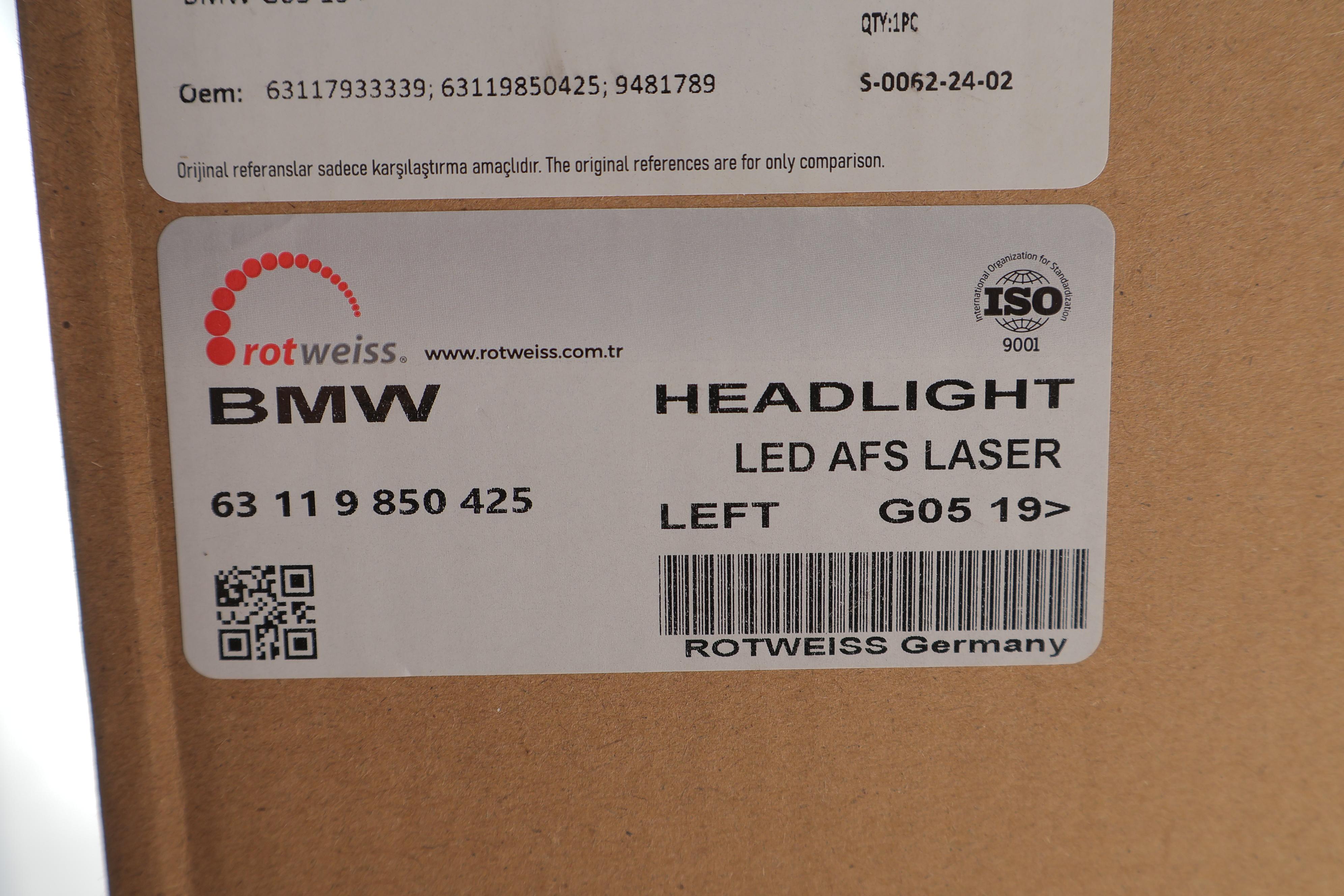 Фара (L) BMW X5 (G05/F95)/X6 (G06/F96) 19- (LED)