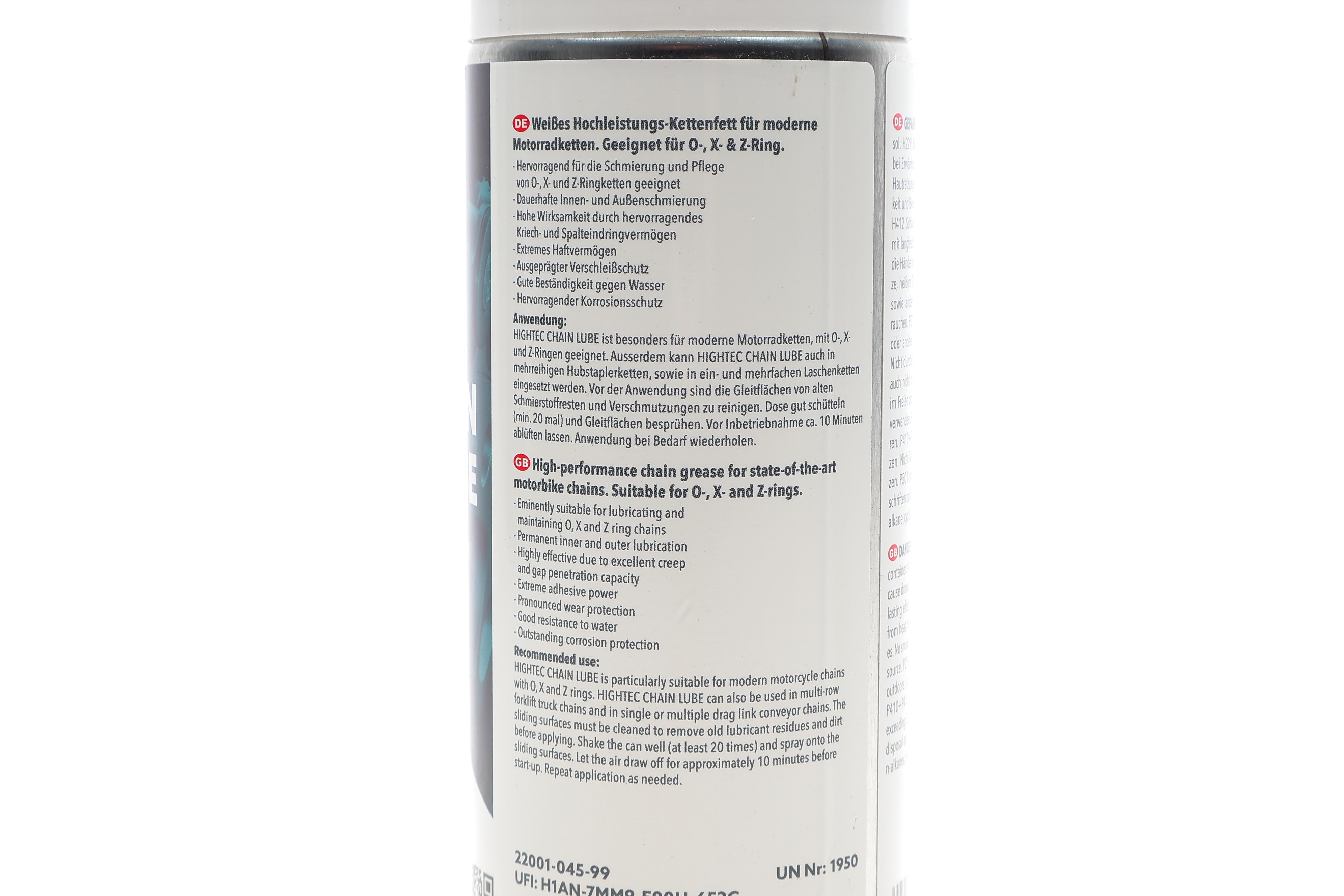 Змазка для ланцюгів мотоциклів (біла) CHAIN LUBE (400ml)