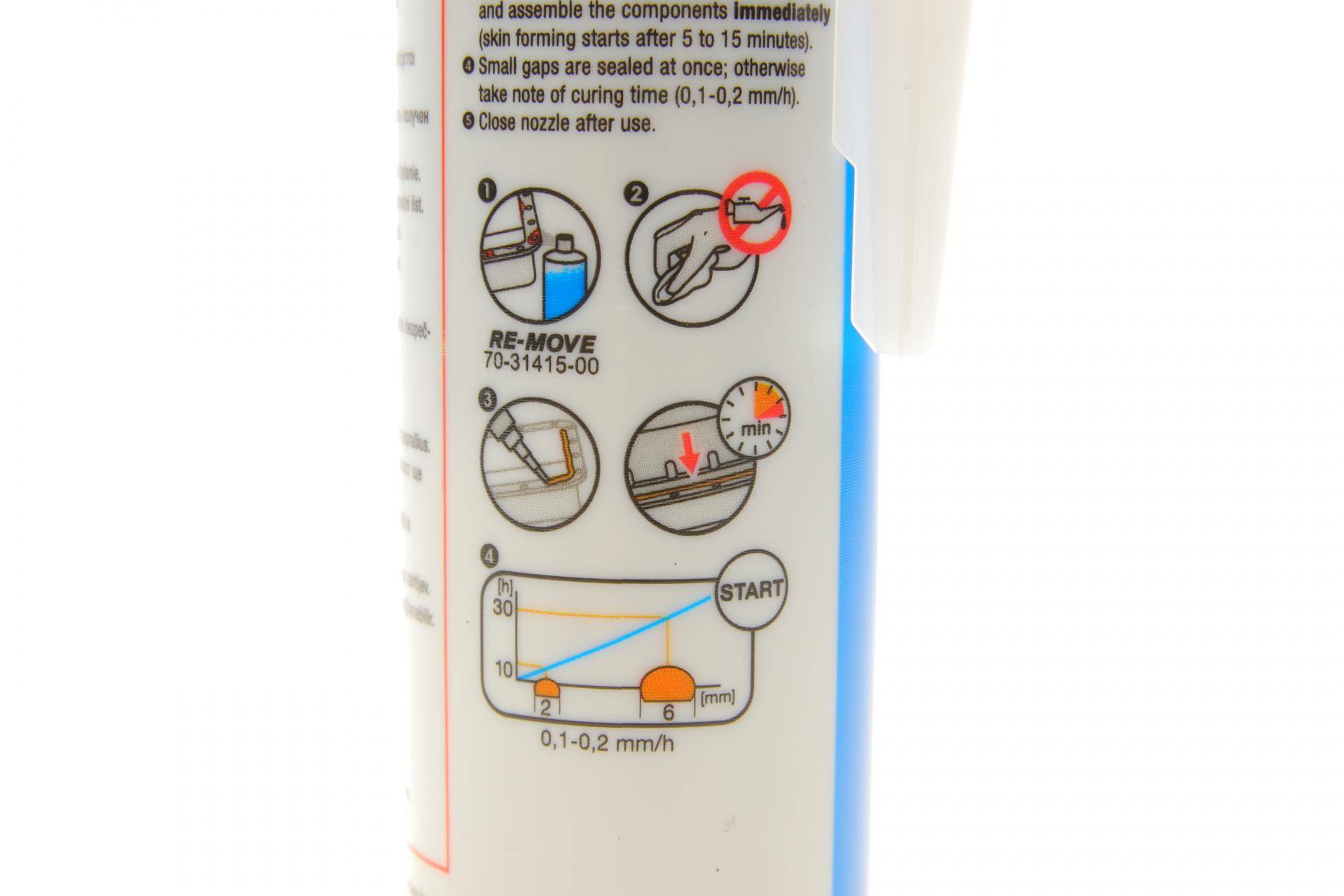 Герметик Reinzosil Tube -50°C +320°C, 310мл (антрацит)