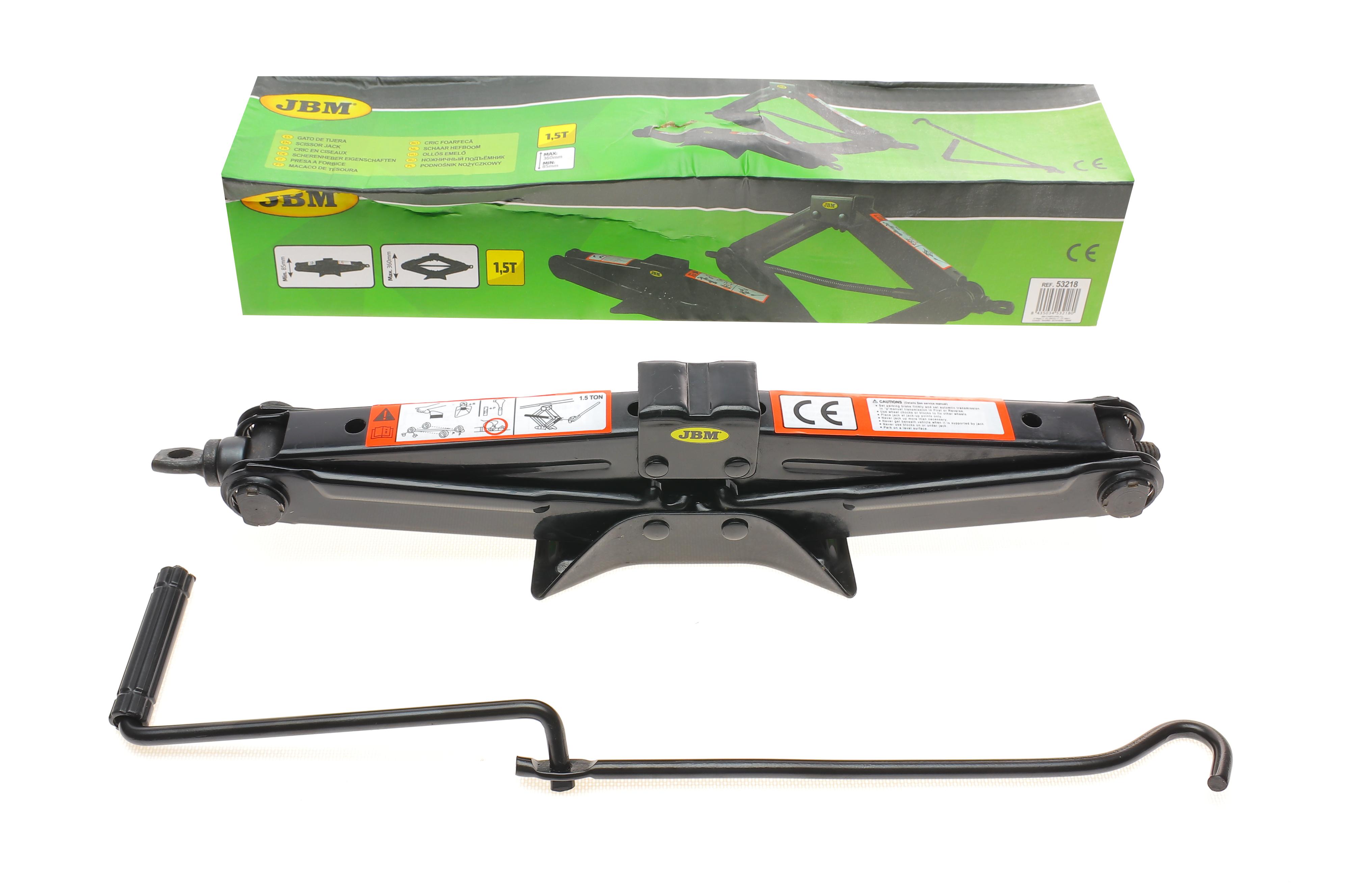 Домкрат гвинтовий ромбовидний 1,5 т h=90-370 мм