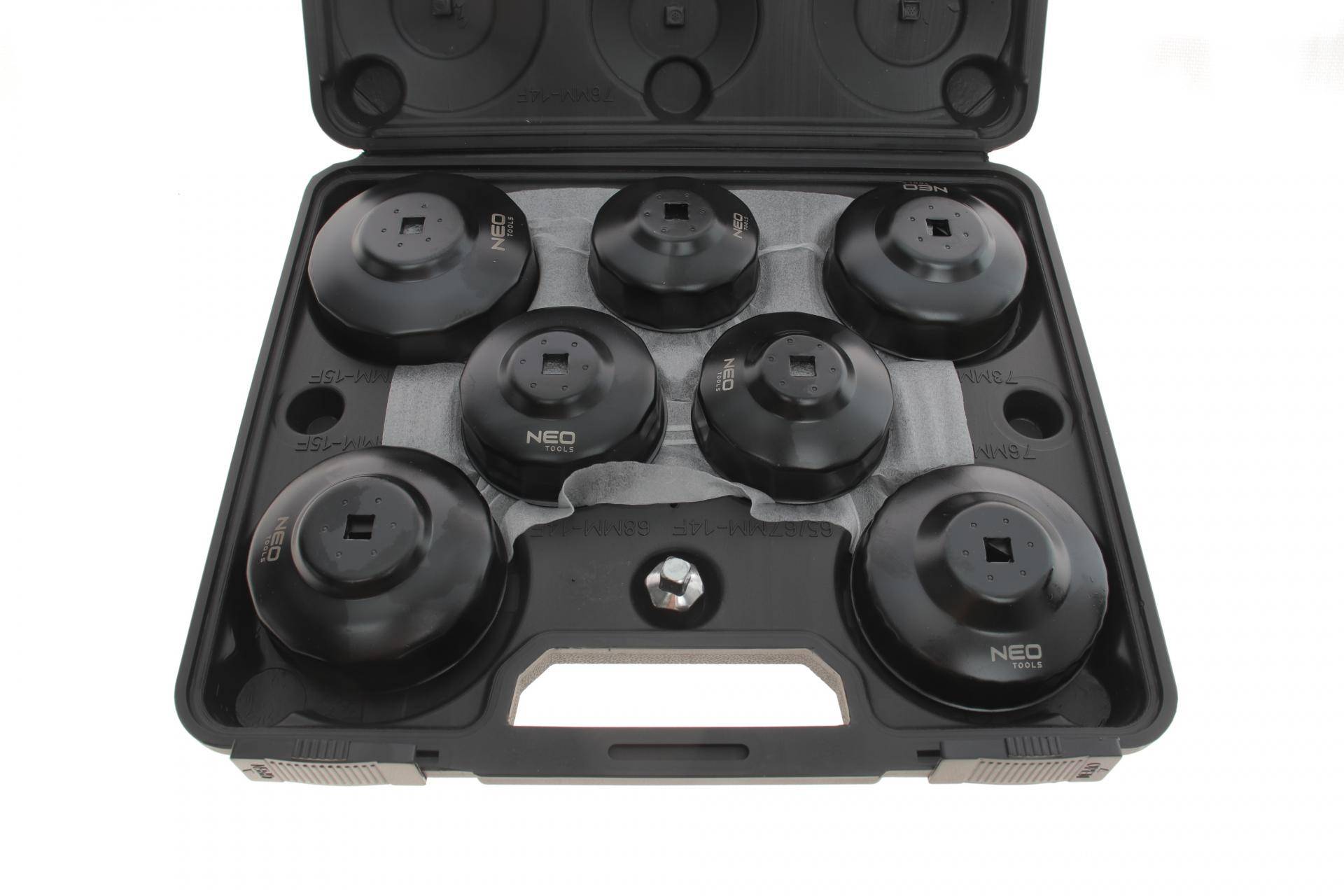 Набір знімачів масляних фільтрів (d=65-100mm) (1/2" F x 3/8" M) (16шт)