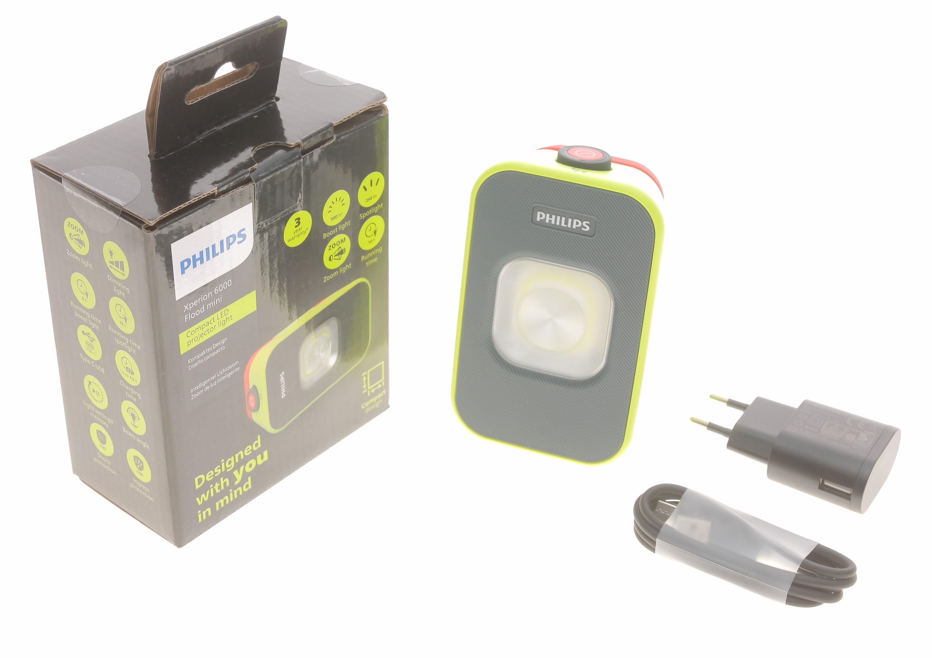 Ліхтарик-прожектор Xperion 6000 Flood Mini (6000K/режими 500lm/100lm/250lm/гачок 180°/магніт)