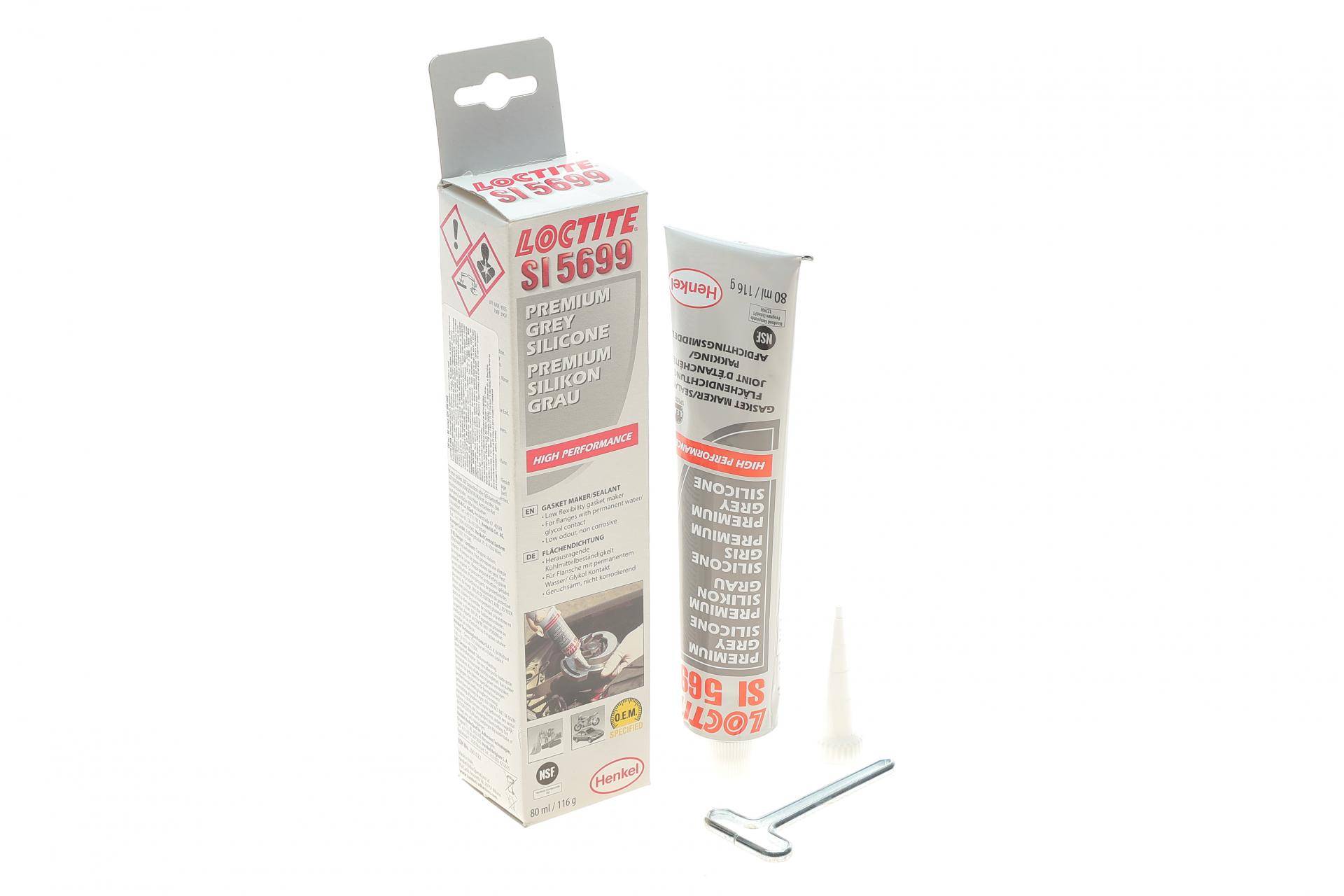 LOCTITE SI 5699 GY TB, 80ML Герметик силіконовий (сірий) (маслостійкий)