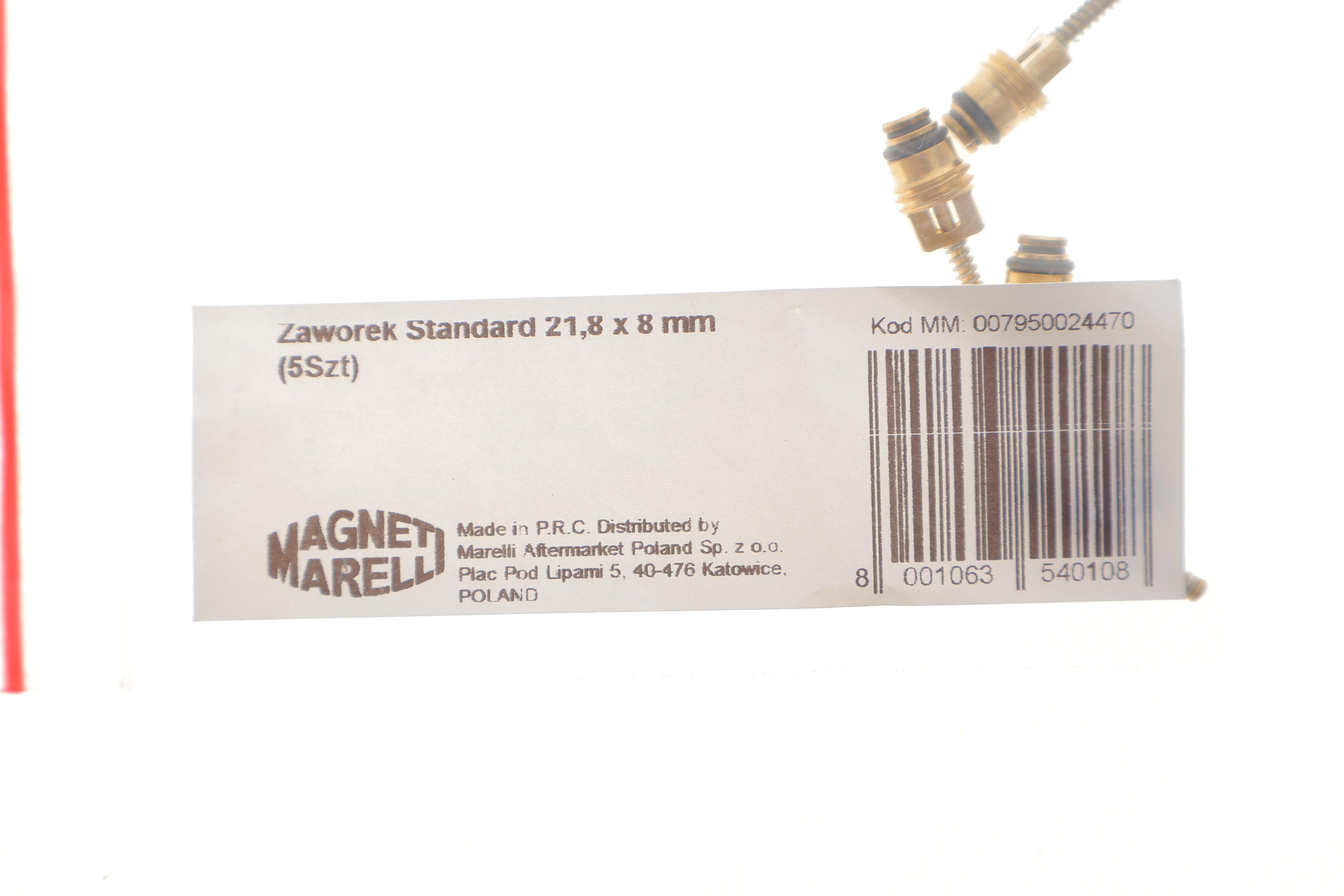 Комплект заправних клапанів Standard (21,55x7mm) (5 шт.)