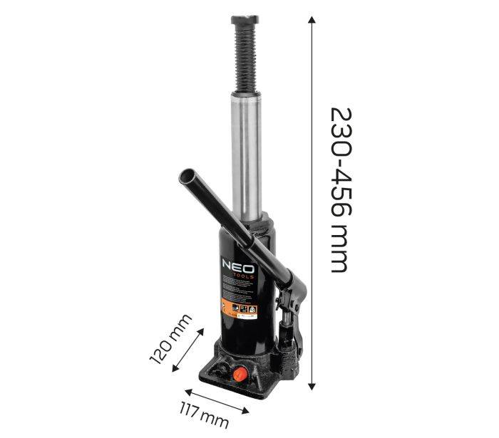 Домкрат пляшковий гідравлічний 8 т h=230-456 мм