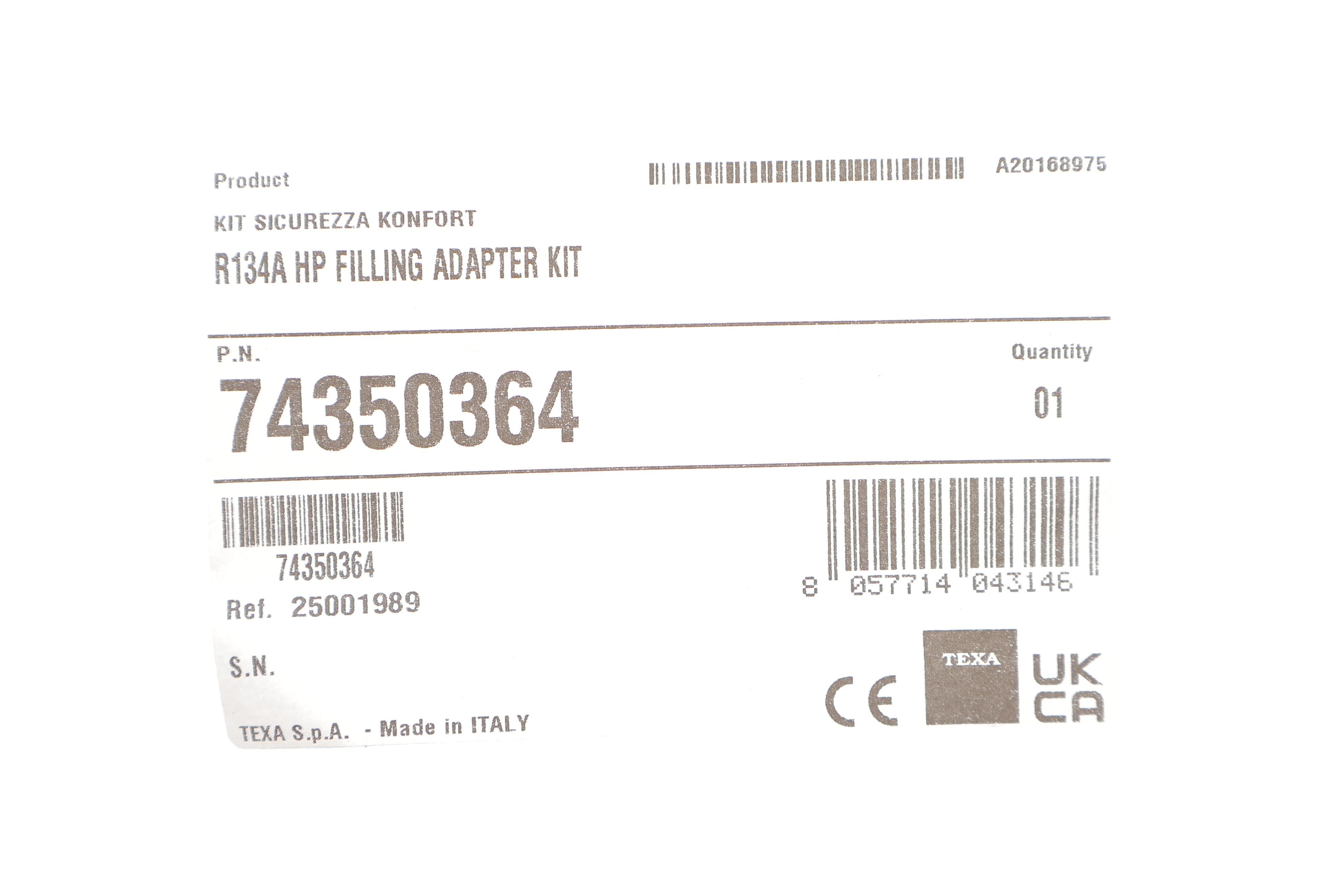 Адаптер HP R134A 1/4SAE + 3/4NPSx1/4SAE