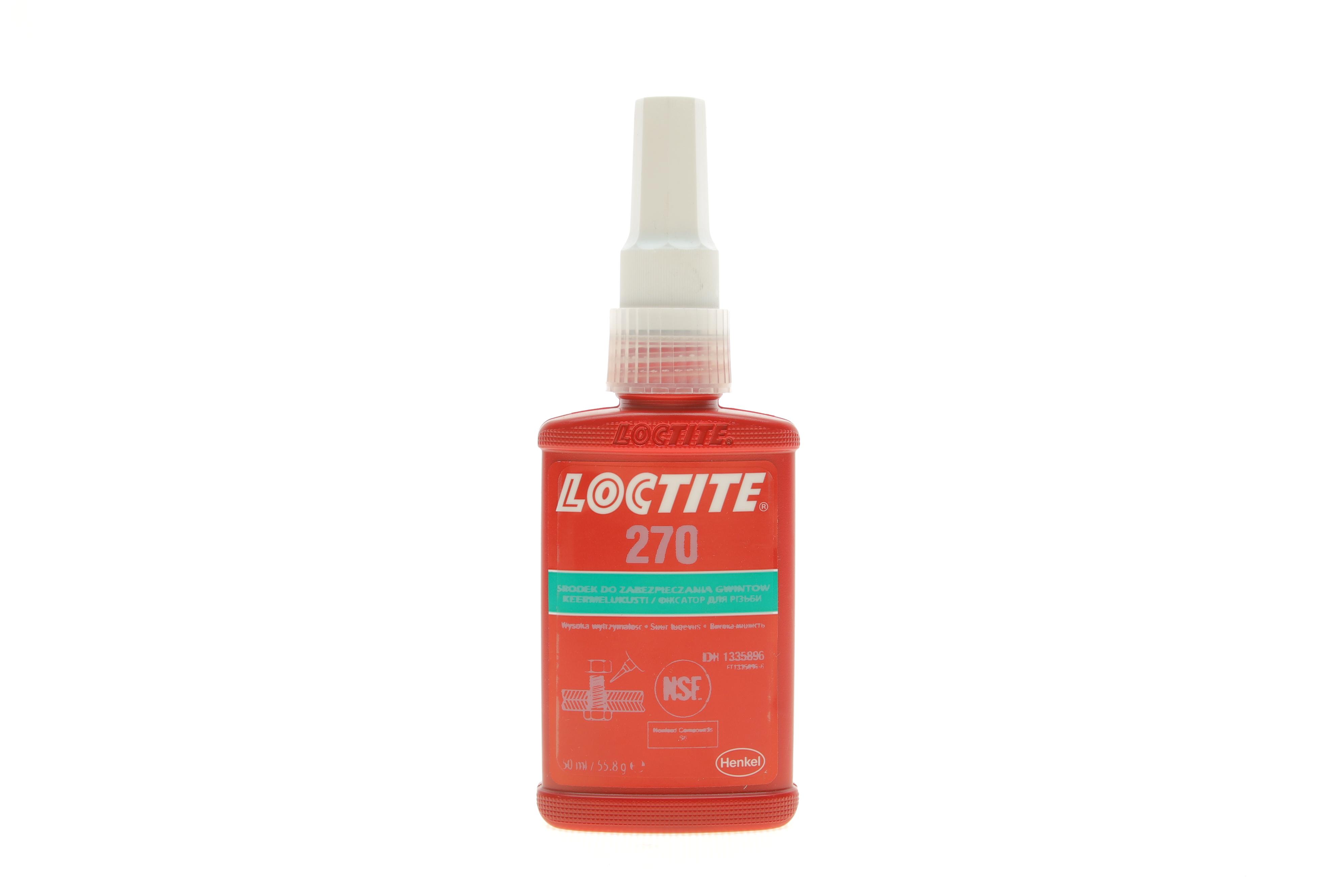 LOCTITE 270, 50ML Фіксатор різьби (зелений) (високої фіксації) макс. діаметр різьби М20