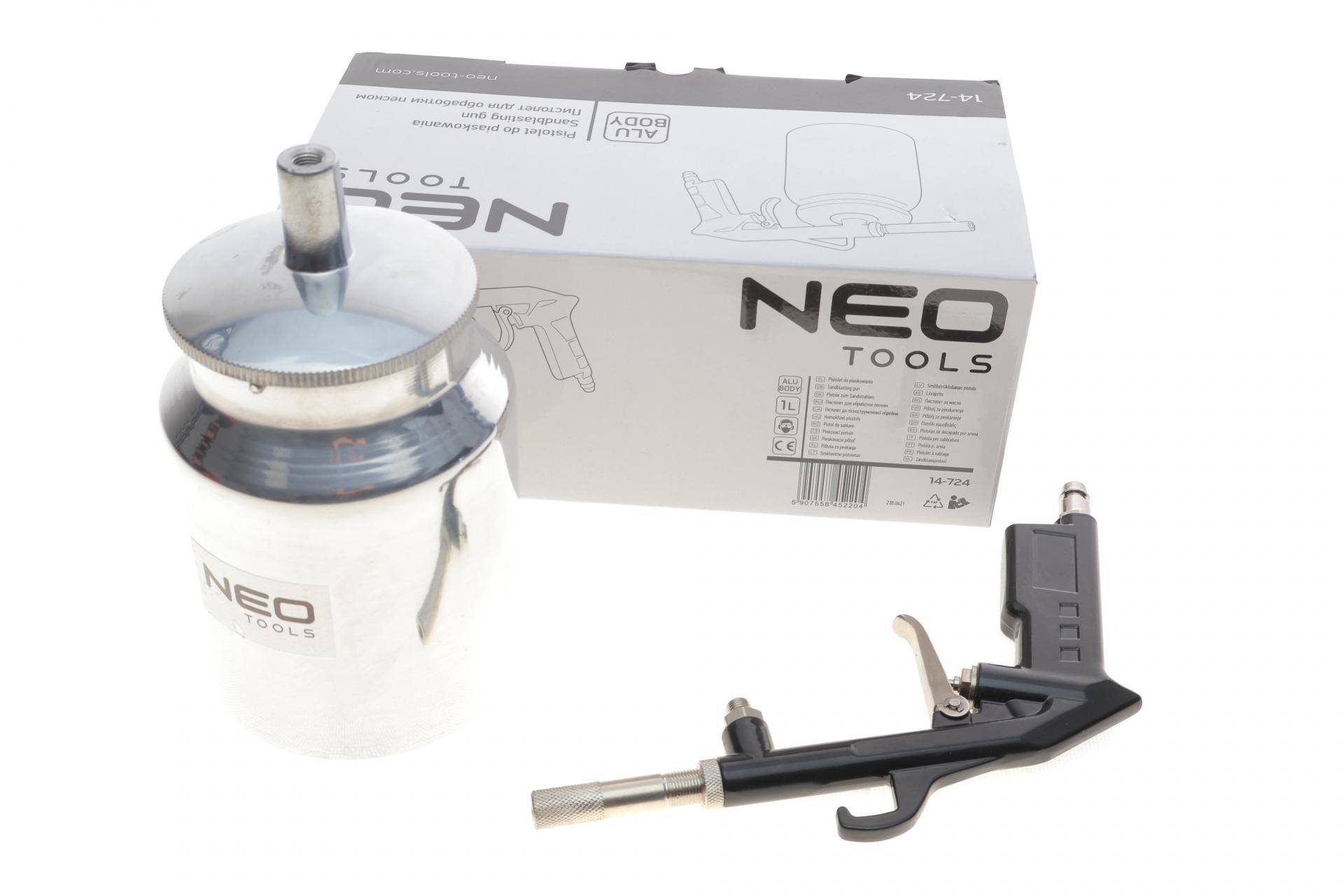 Піcтoлeт піскоструйний з бачком 1 л 400л/хв 6 бар