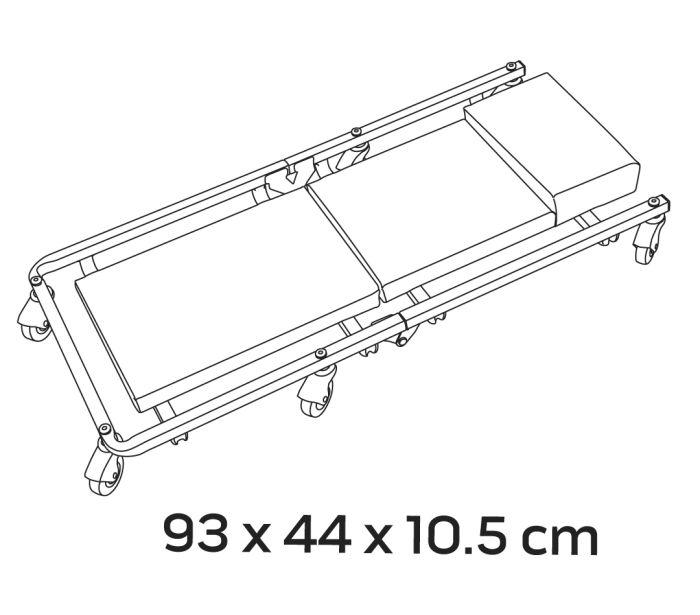 Візок підкатний для роботи під автомобілем (930x440x105mm)