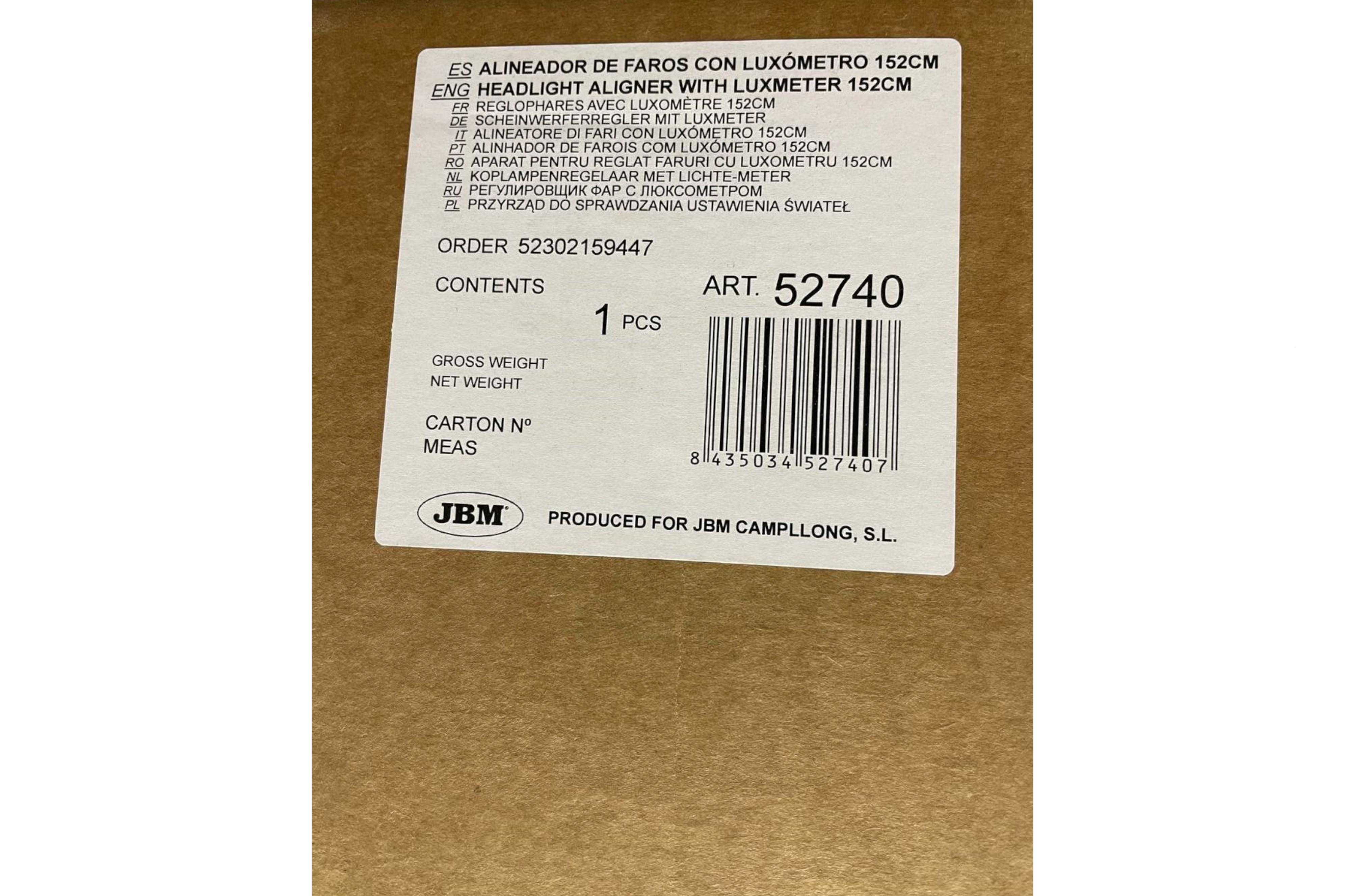 Прилад для регулювання фар із люксметром (галоген/ксенон)