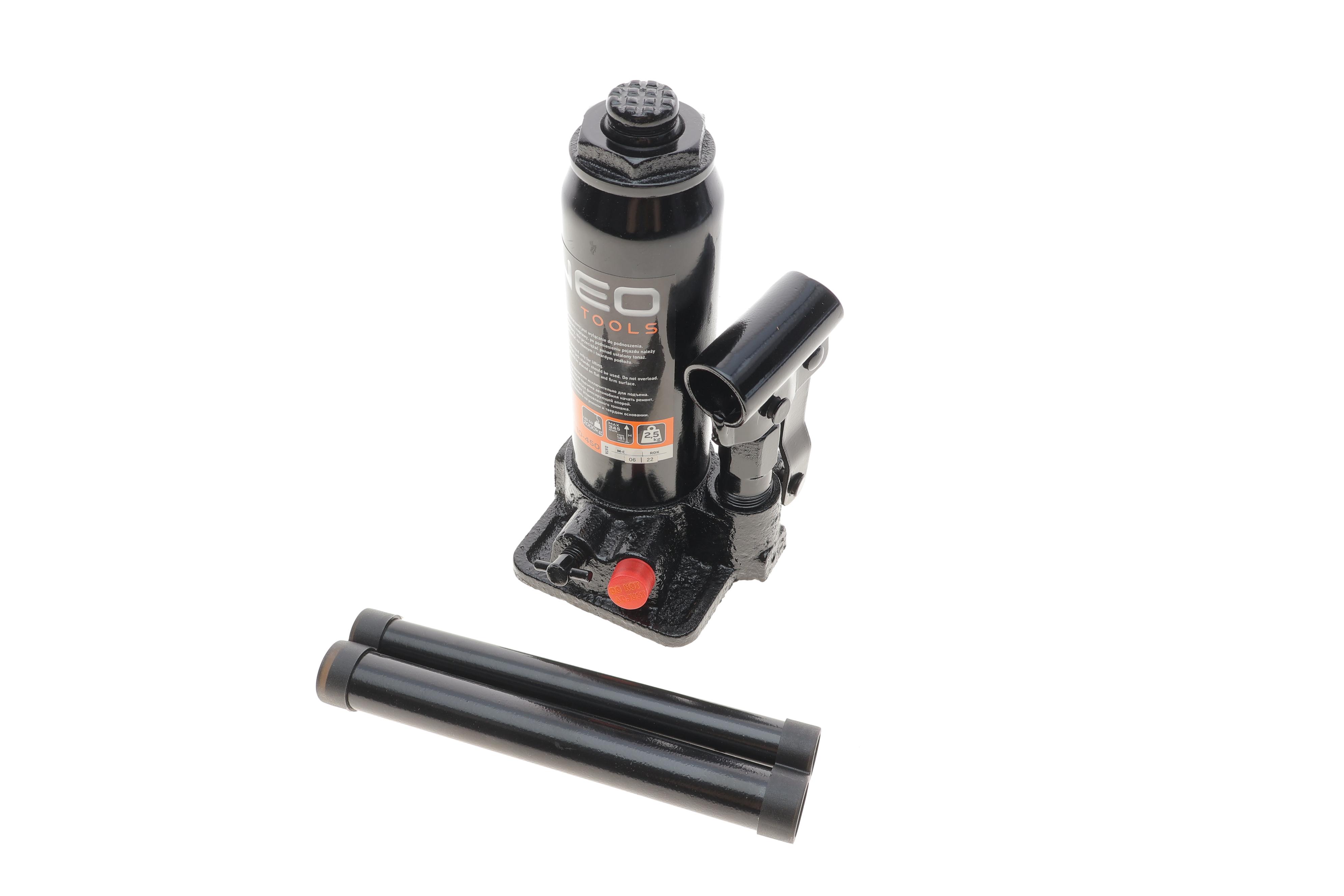 Домкрат пляшковий гідравлічний 2 т h=181-345 мм