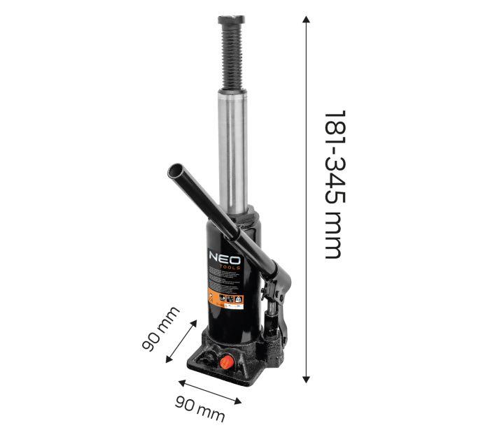Домкрат пляшковий гідравлічний 2 т h=181-345 мм