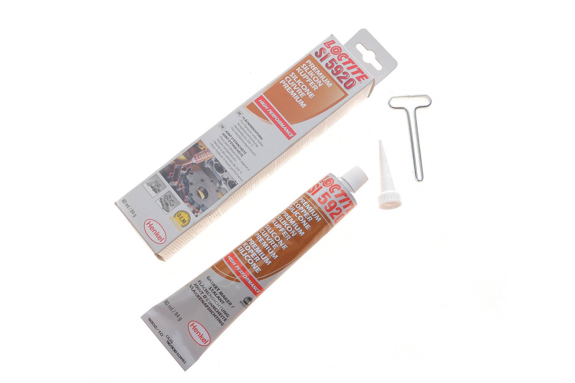 LOCTITE SI 5920, 80ML Герметик силіконовий (мідний) (маслостійкий) ( -55°C до +350°C)