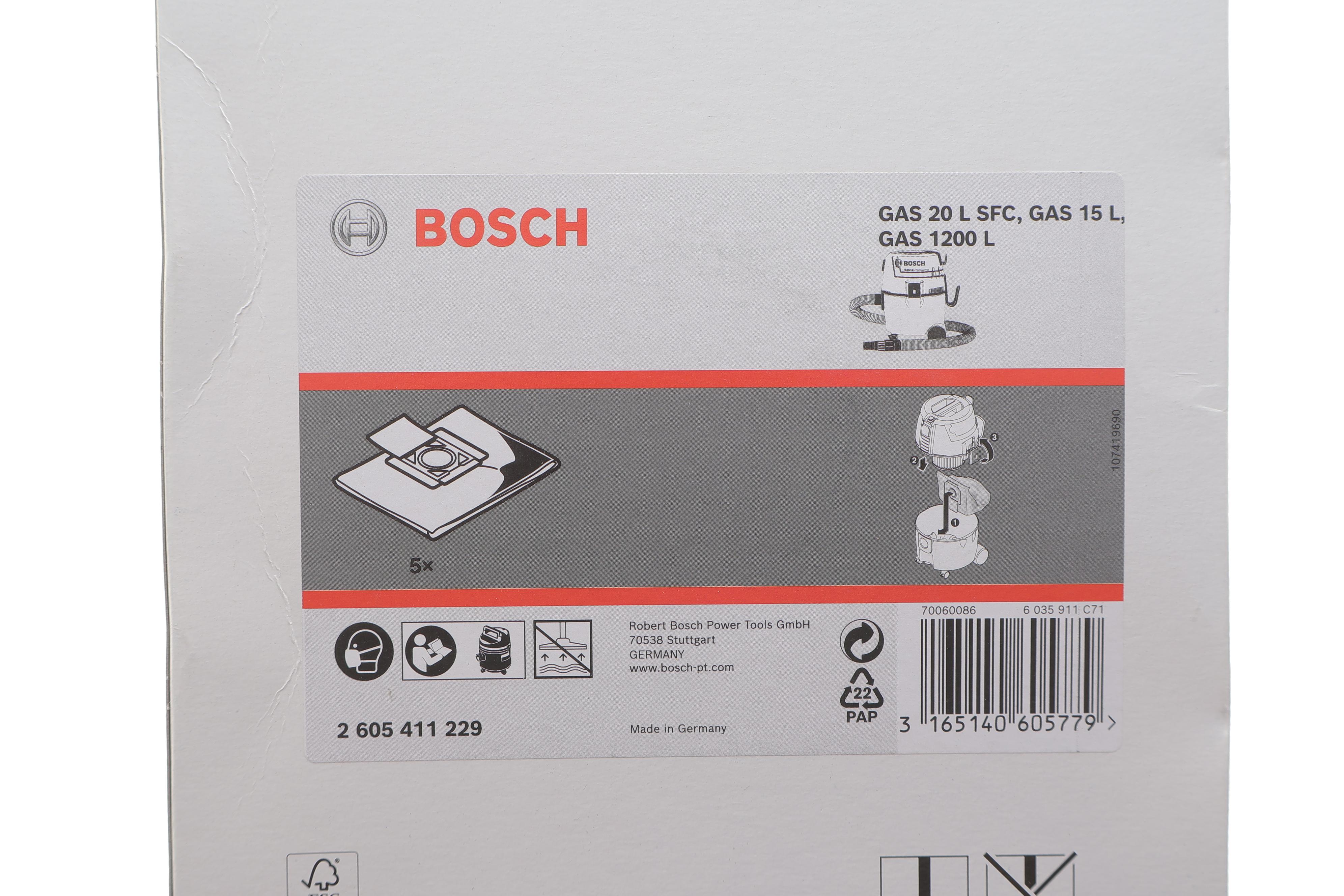 Фільтр-мішок (5шт) для пилу GAS 15