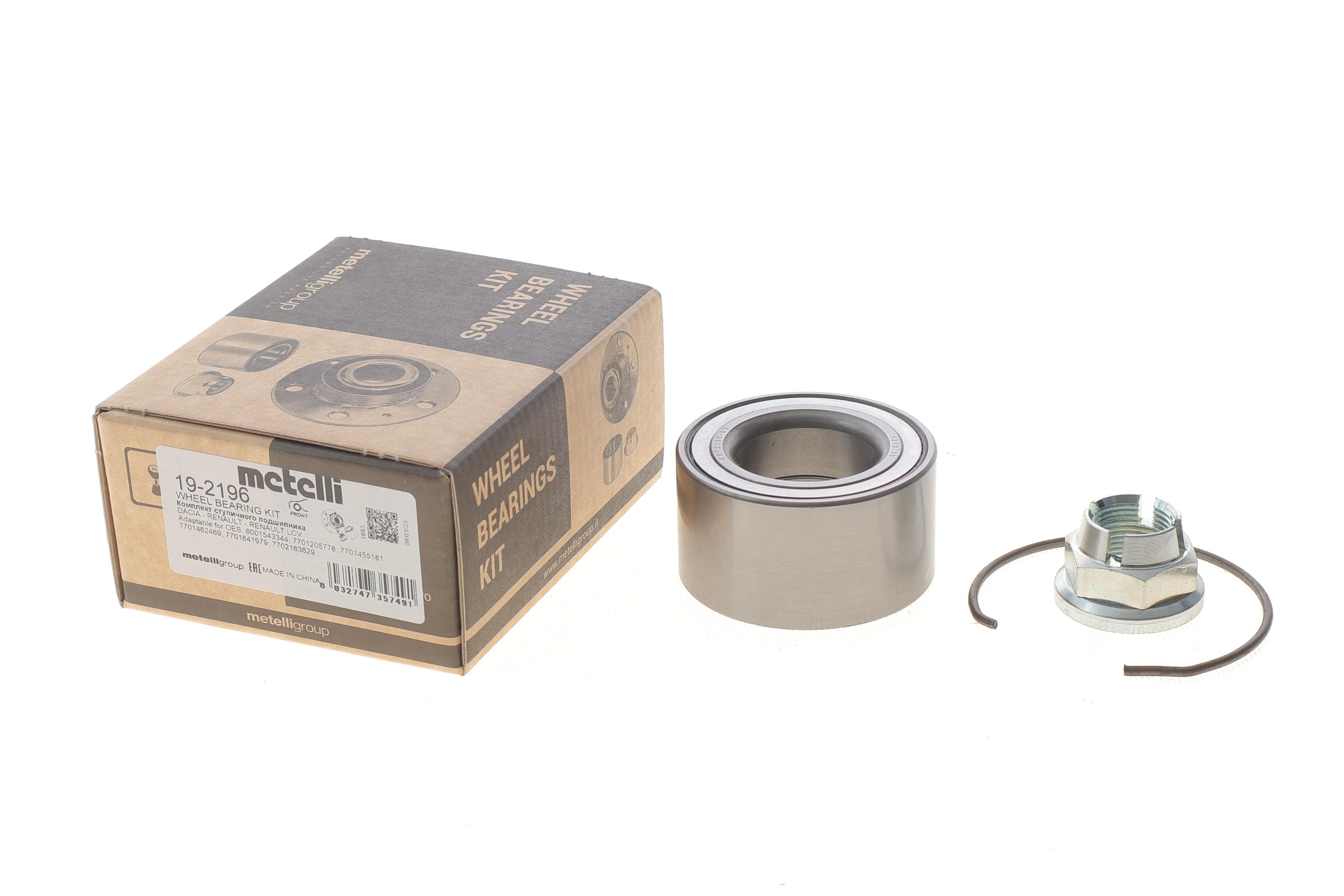 Підшипник маточини (передньої) Renault Clio 90- (35x65x35) (к-кт)