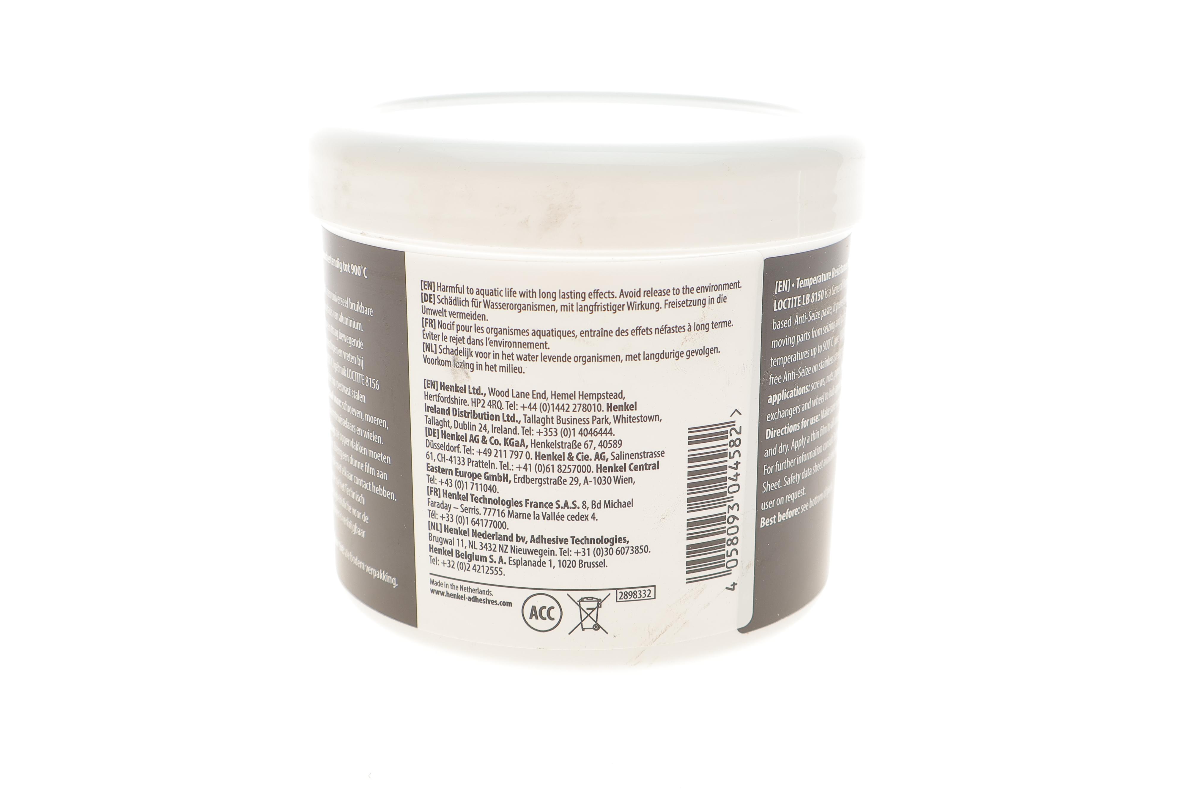 LOCTITE LB 8150, 500g Протизадирна змазка з графітом (до +900°С.)