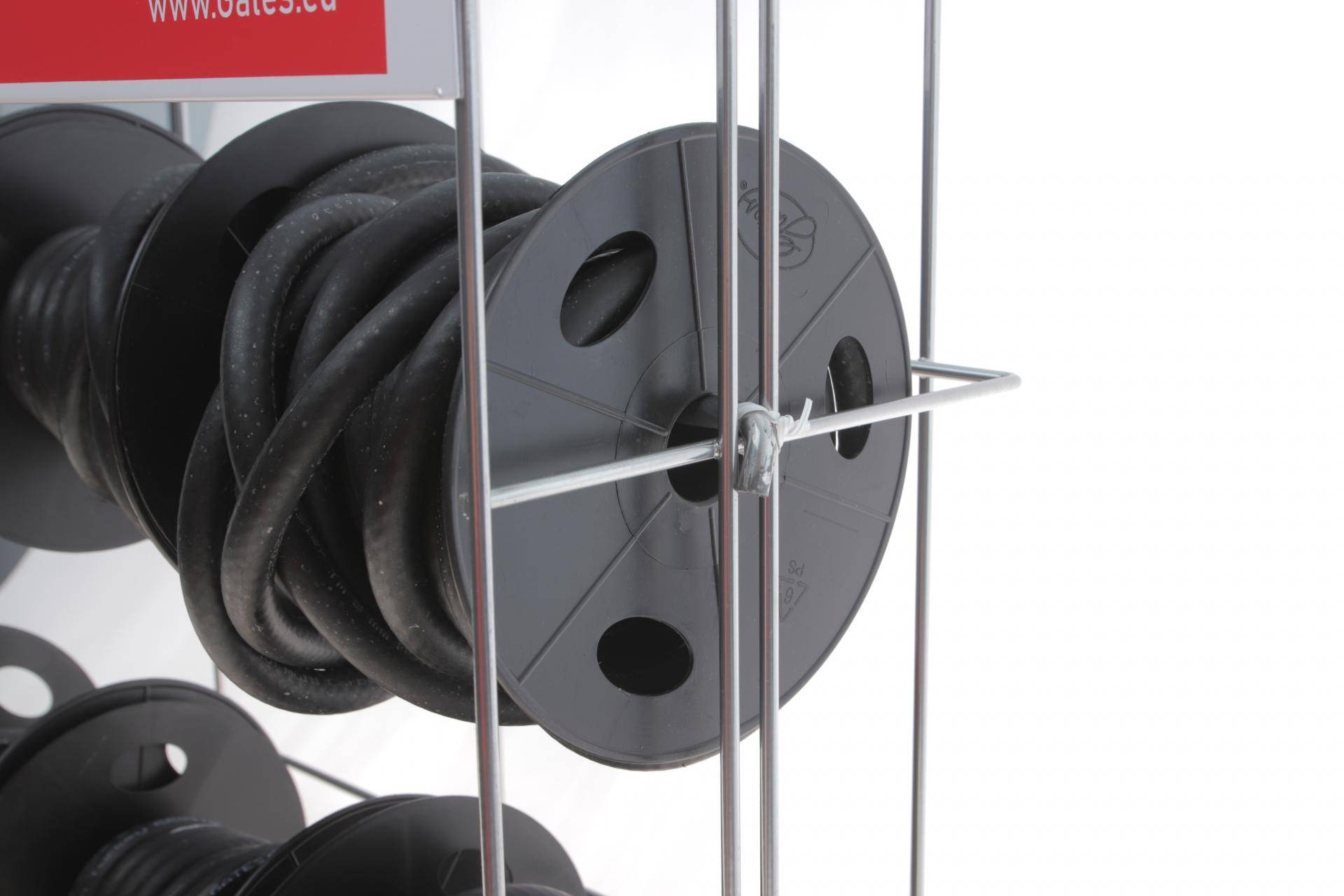 Стенд з паливними шлангами (3,2мм/4мм/5мм/6мм/8мм/10мм X 7,5м) (вир-во GATES) (4986-10160) (565*530*225 мм)