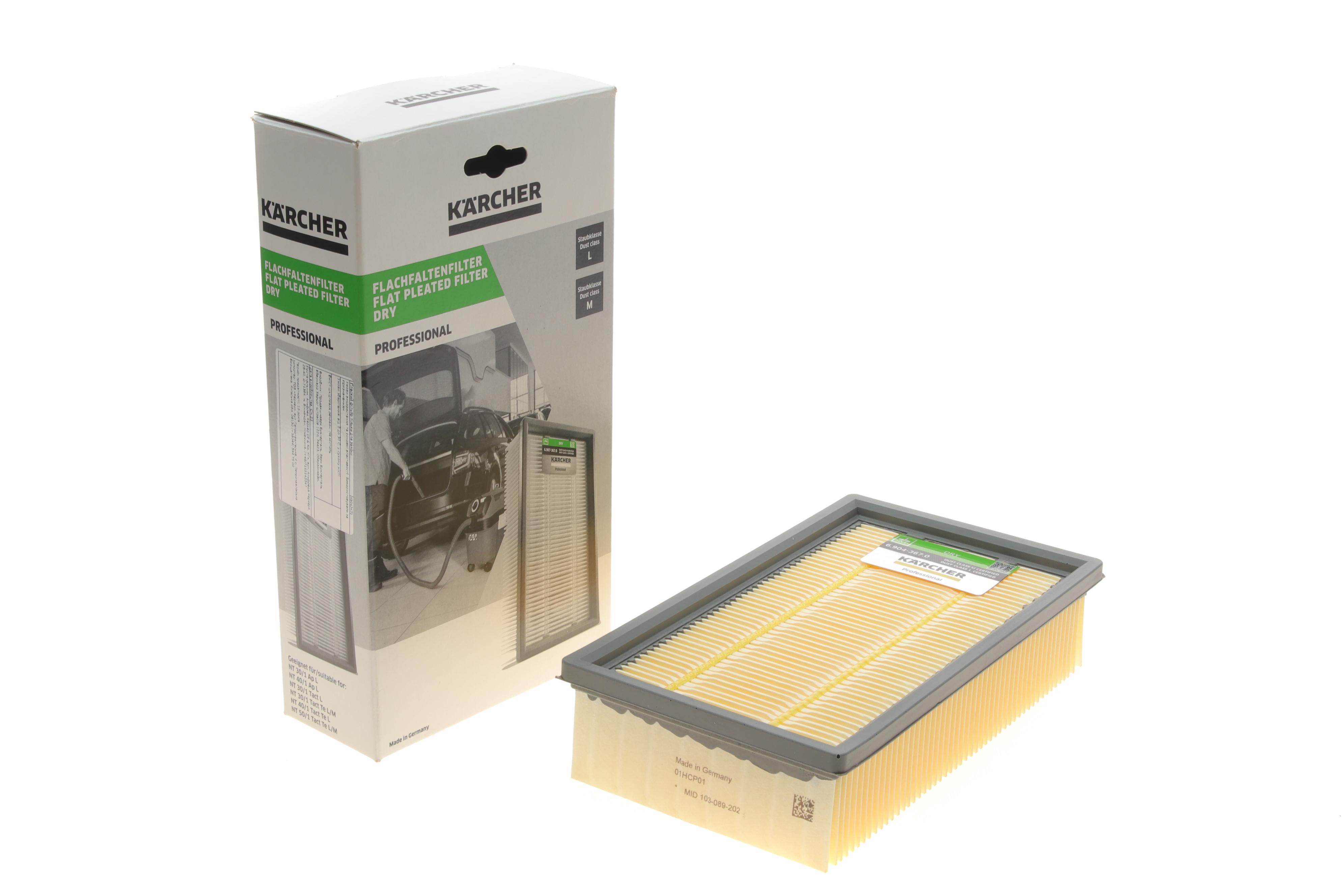 Фільтр плоский складчастий (для пилососів та підмітальних машин) (NT)