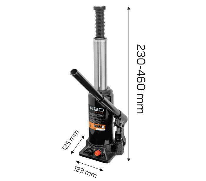 Домкрат пляшковий гідравлічний 10 т h=230-460 мм