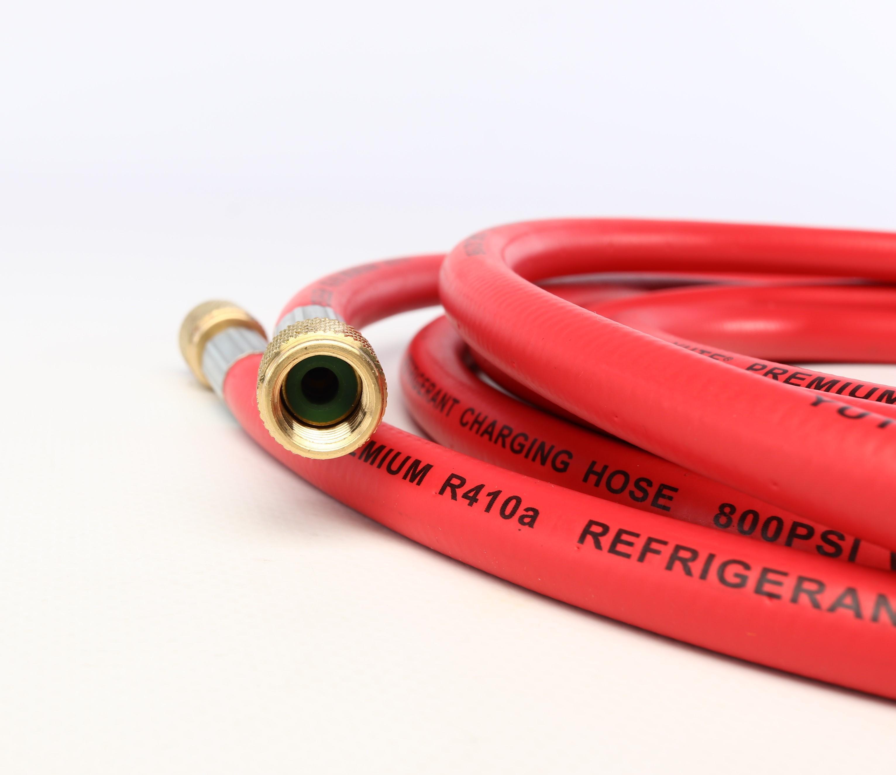 Заправочний шланг 4000 мм (червоний) (F 1/4''SAE x F 1/4''SAE)