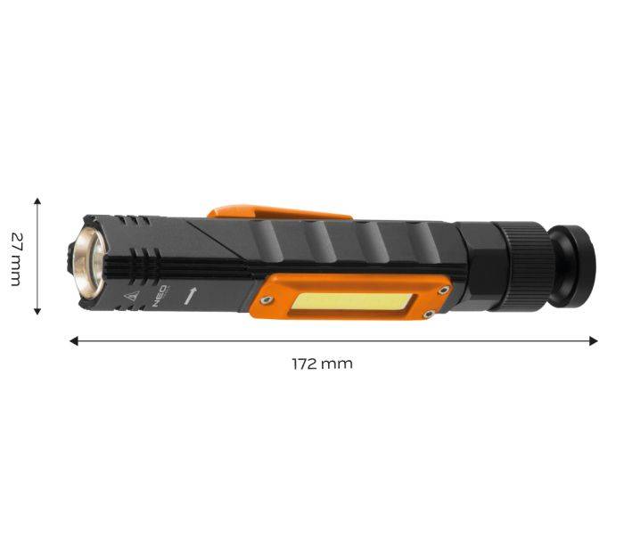 Ліхтарик акумуляторний 300 lm 2 В 1 CREE XPE + COB LED/3W (USB)