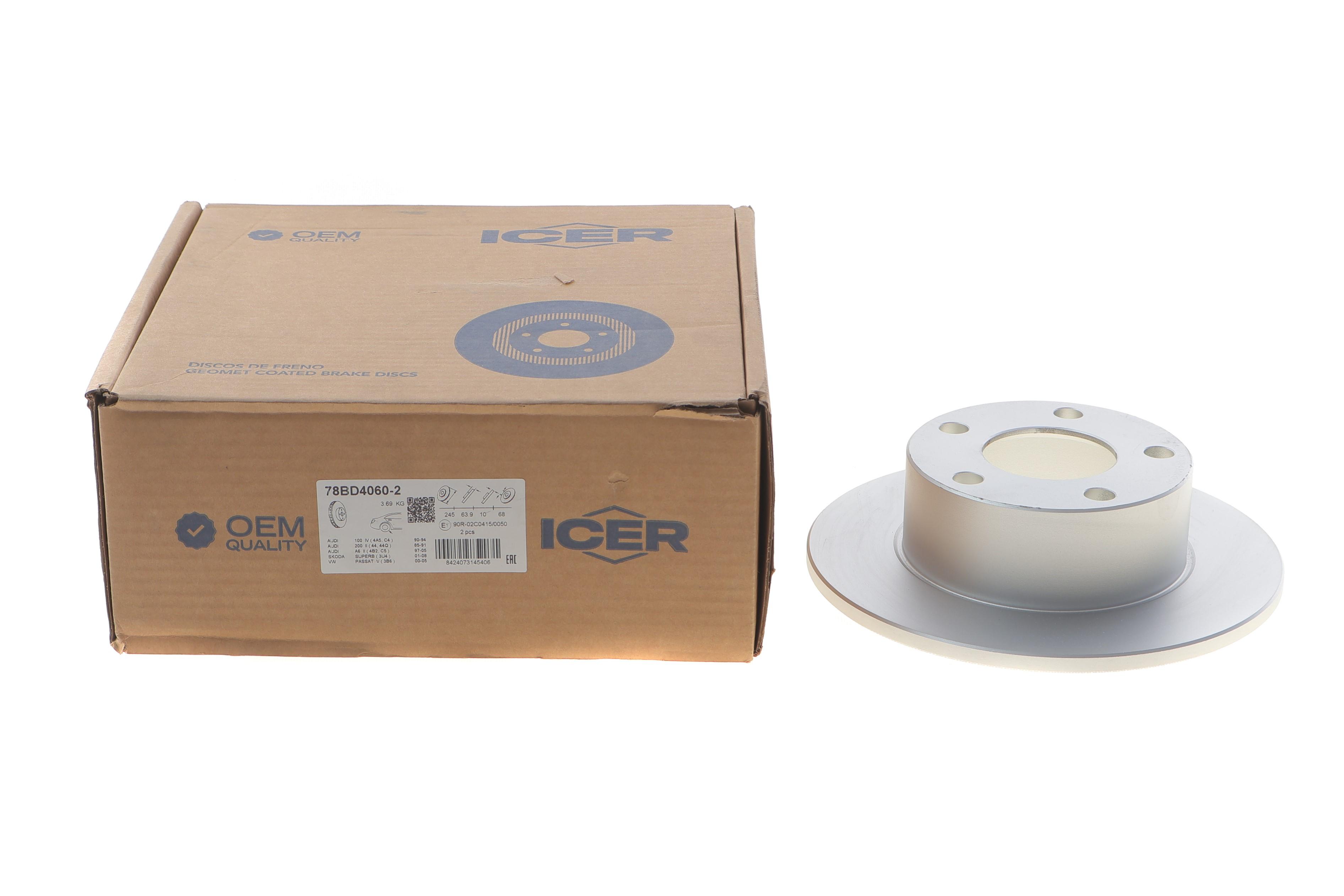 Диск гальмівний (задній) Audi 100 -94/A6/VW Passat B5 94-05/Skoda Superb 01-08 (245x10)(з покр)(повн)