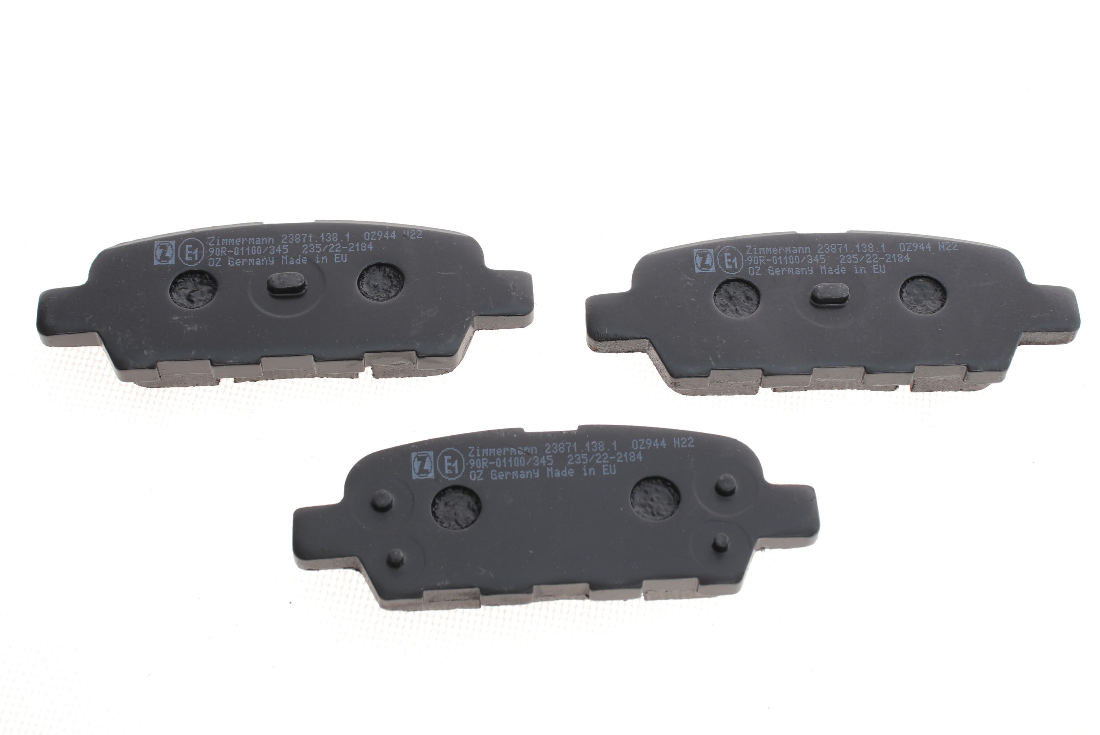 Колодки гальмівні (задні) Renault Koleos/Nissan Juke/Qashqai/X-Trail/Suzuki 08- (Akebono)