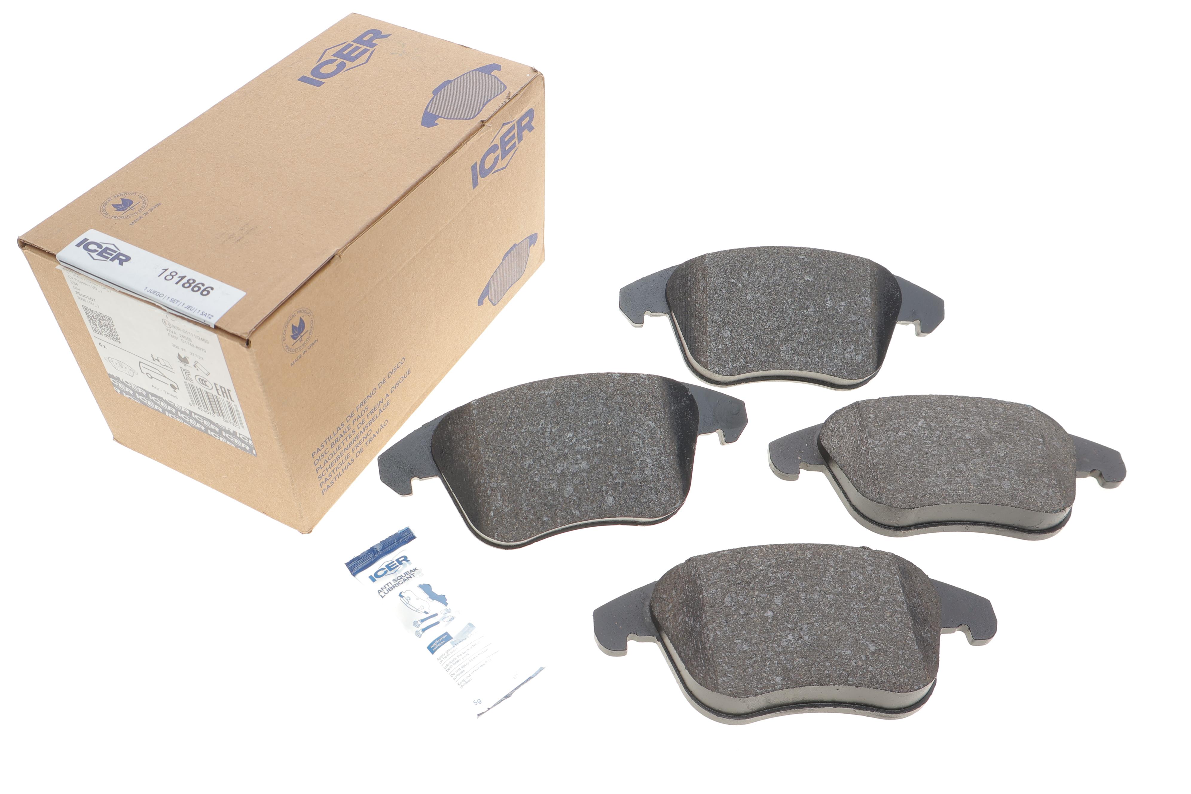 Колодки гальмівні (передні) Citroen C4 09-/C4 Grand Picasso 06-13/Peugeot 3008 11-16/5008 09-17