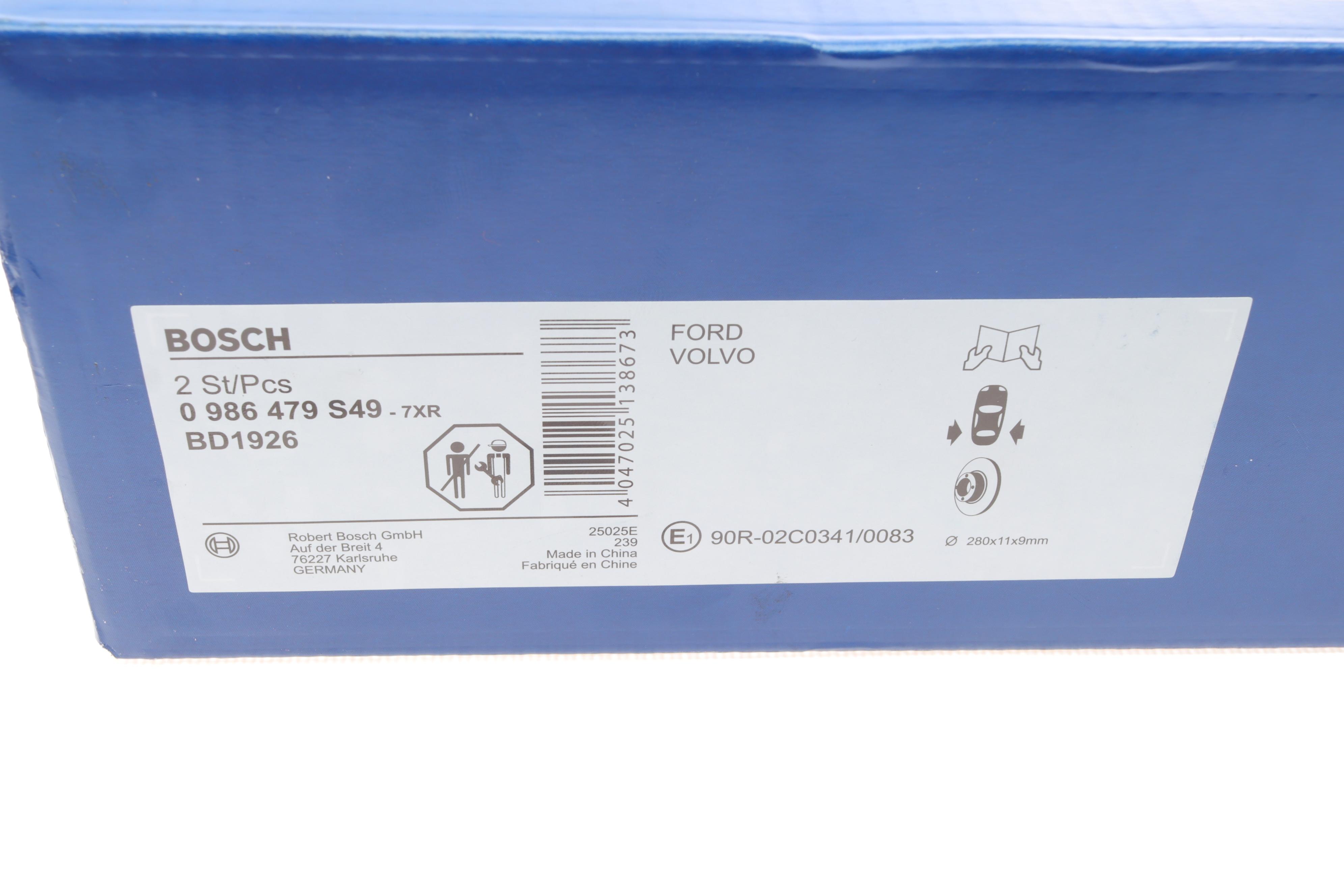 Диск гальмівний (задній) Ford C-Max 07-10/Focus 04- (280x11) (повний)