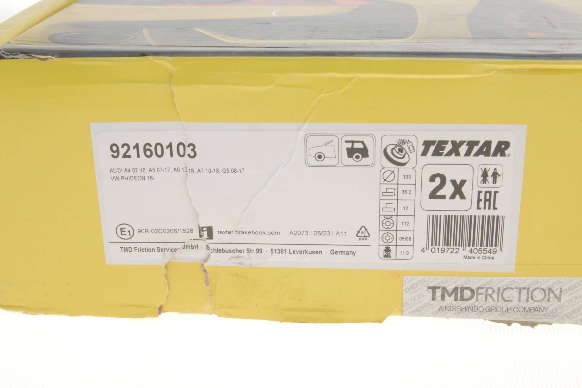 Диск гальмівний (задній) Audi A4/A6 07- (300x12) PRO