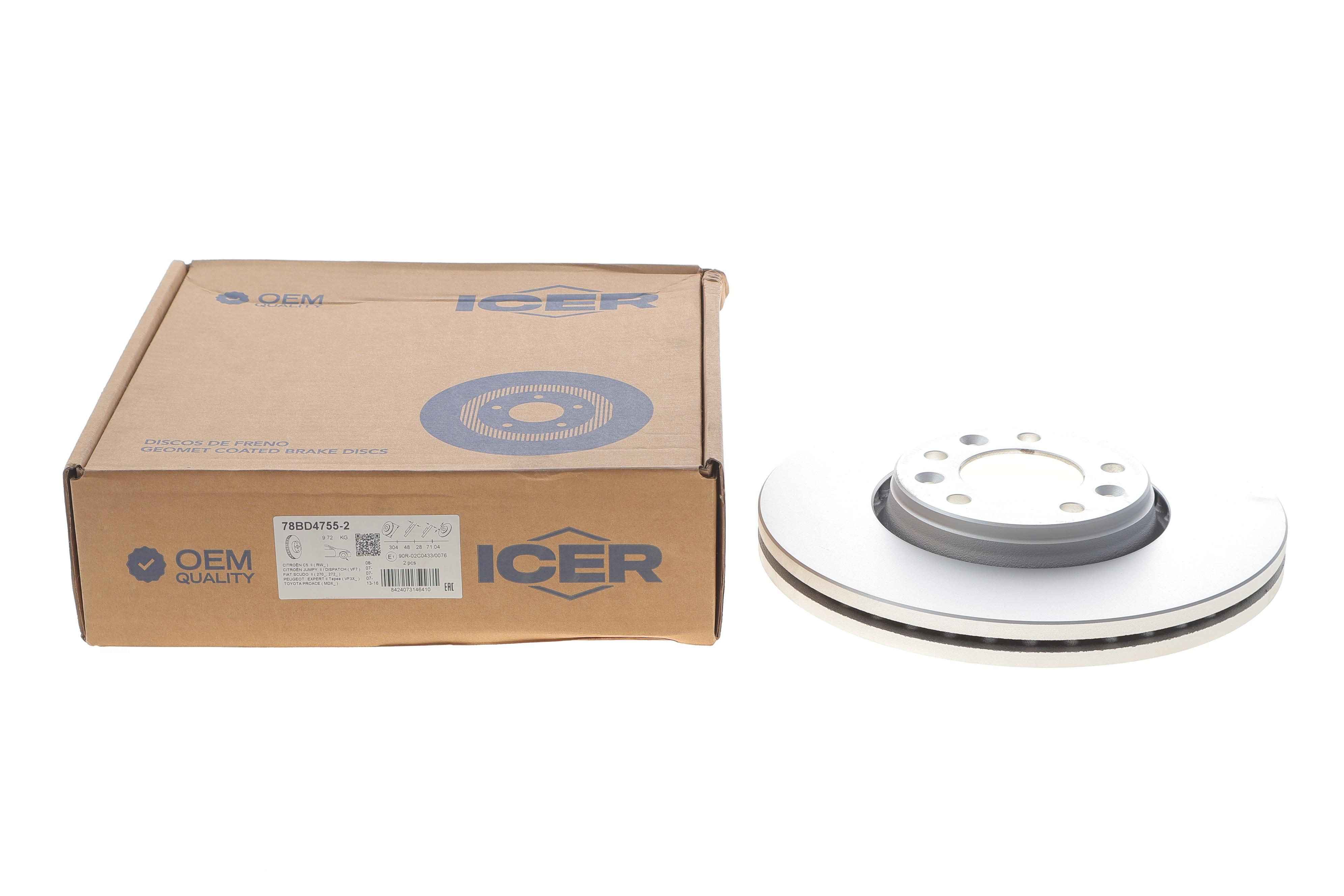 Диск гальмівний (передній) Fiat Scudo/Citroen Jumpy/C5 II/III/Peugeot 407 07- (304x28) (вент)