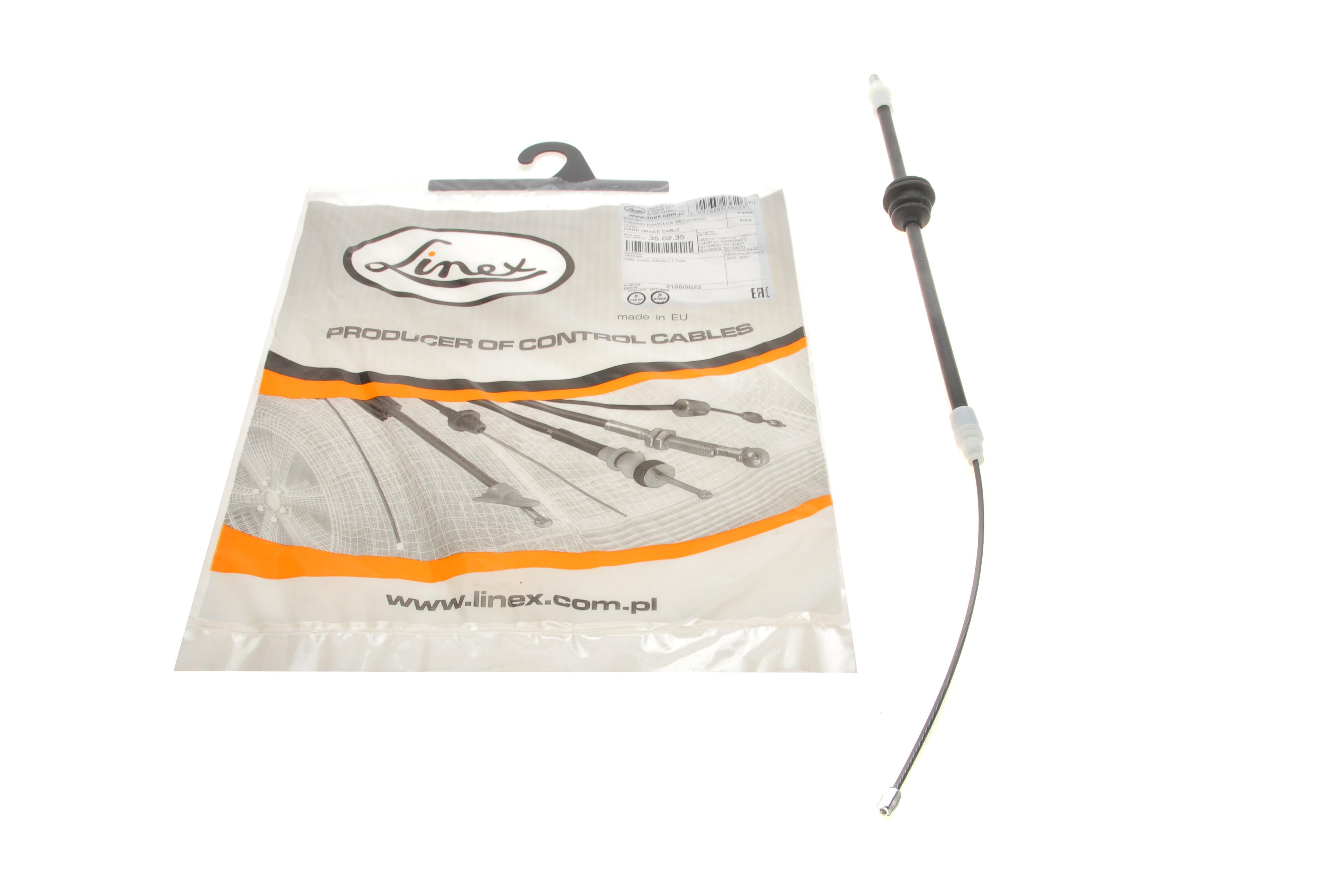 Трос ручника (передній) Renault Trafic II 1.9-2.5dCi 01- (600/355)